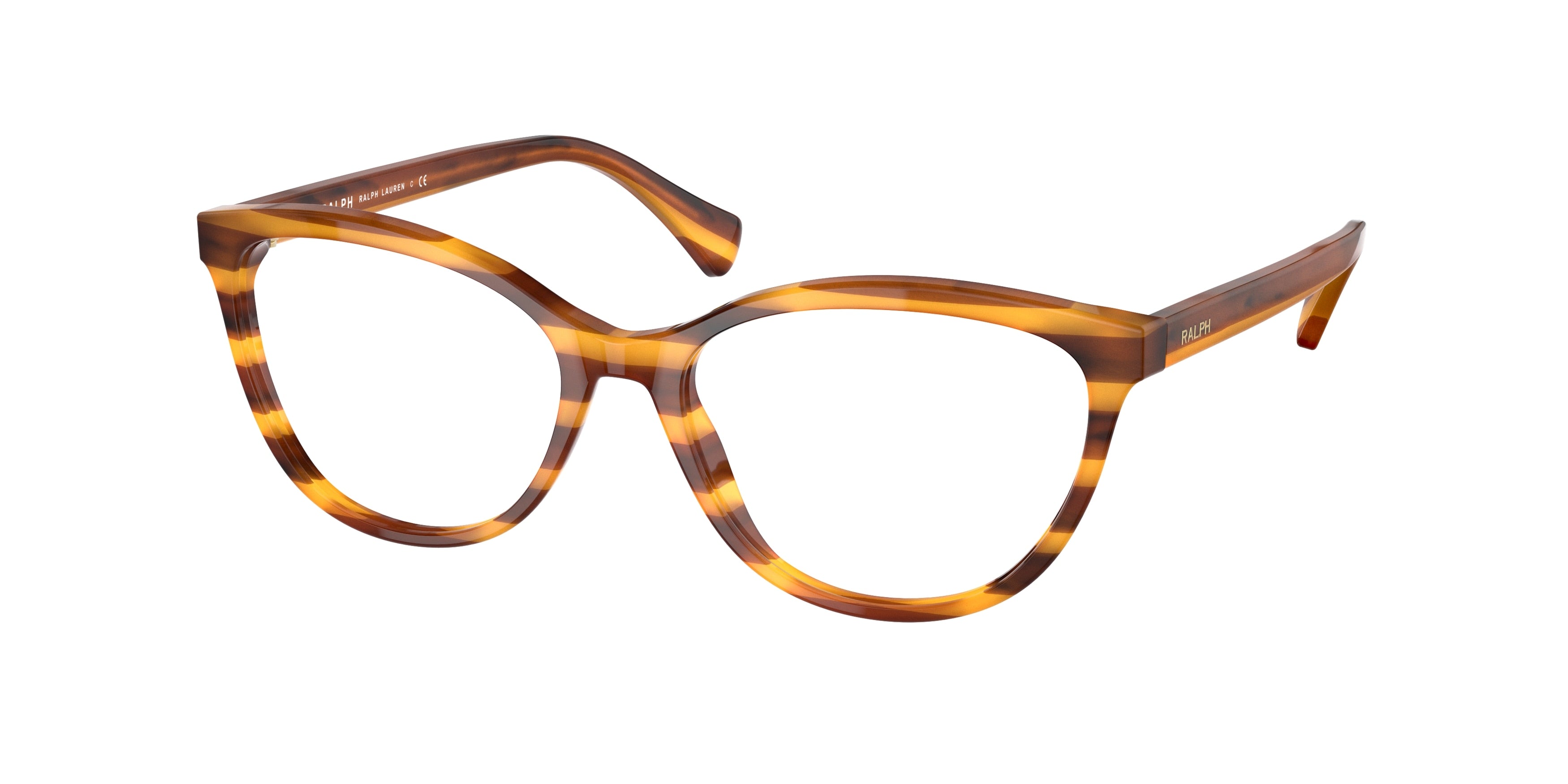 Ralph RA7134 Cat Eye Eyeglasses  5988-Striped Brown 54-140-16 - Color Map Tortoise