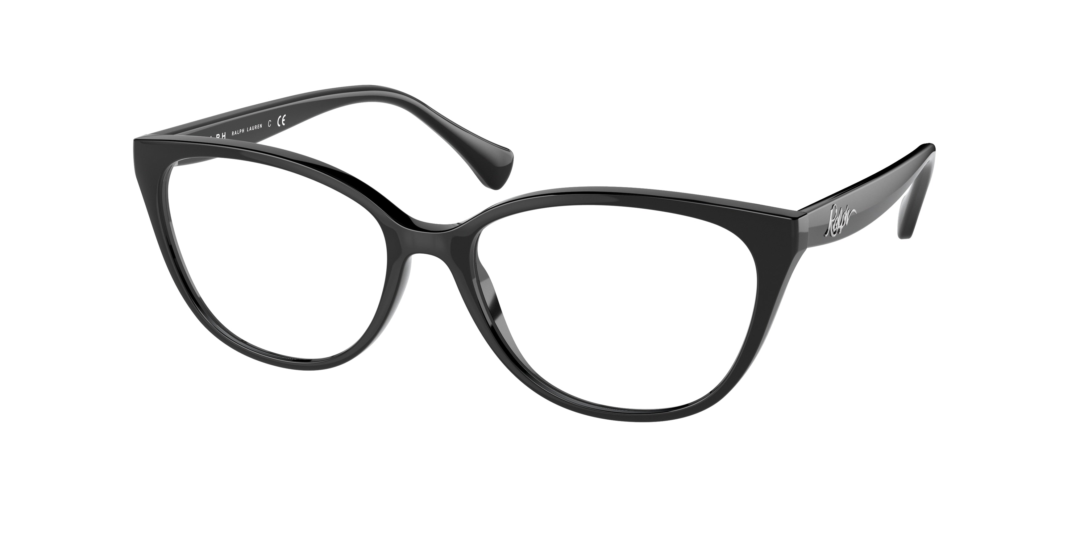 Ralph RA7135 Cat Eye Eyeglasses  5001-Shiny Black 53-140-16 - Color Map Black