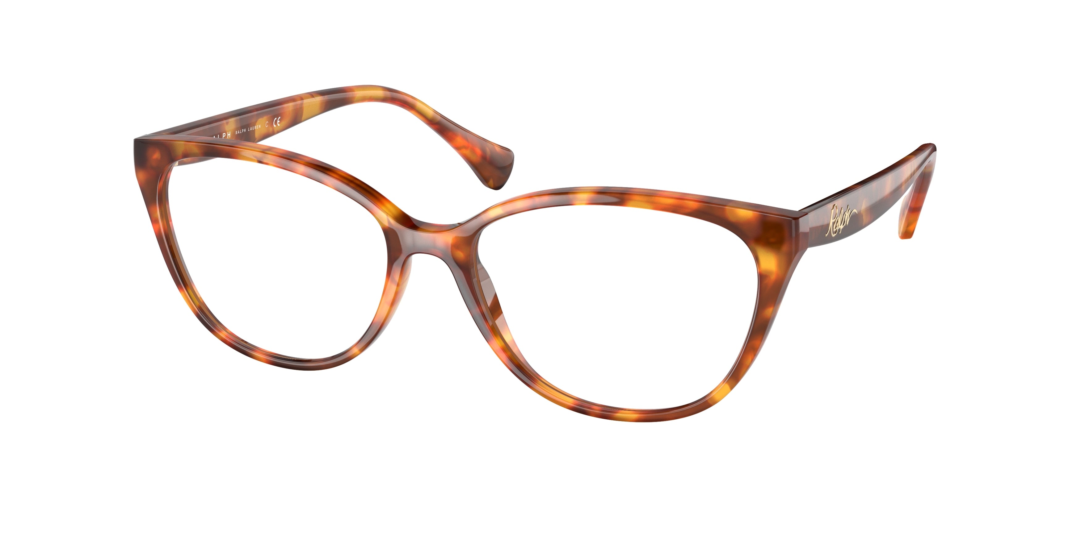 Ralph RA7135 Cat Eye Eyeglasses  5911-Shiny Havana Honey 53-140-16 - Color Map Brown