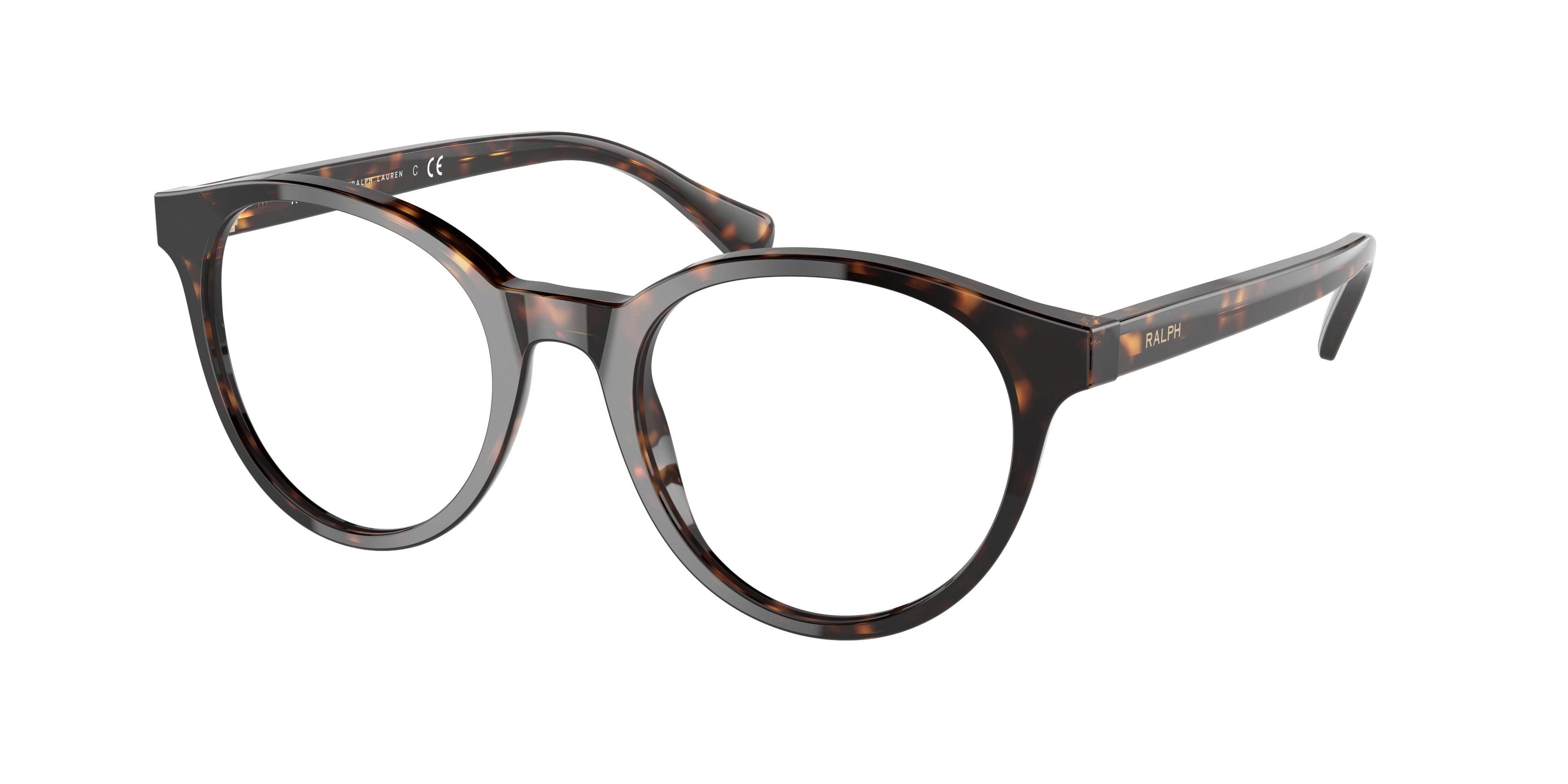 Ralph RA7136 Phantos Eyeglasses  5003-Shiny Dark Havana 49-145-20 - Color Map Brown