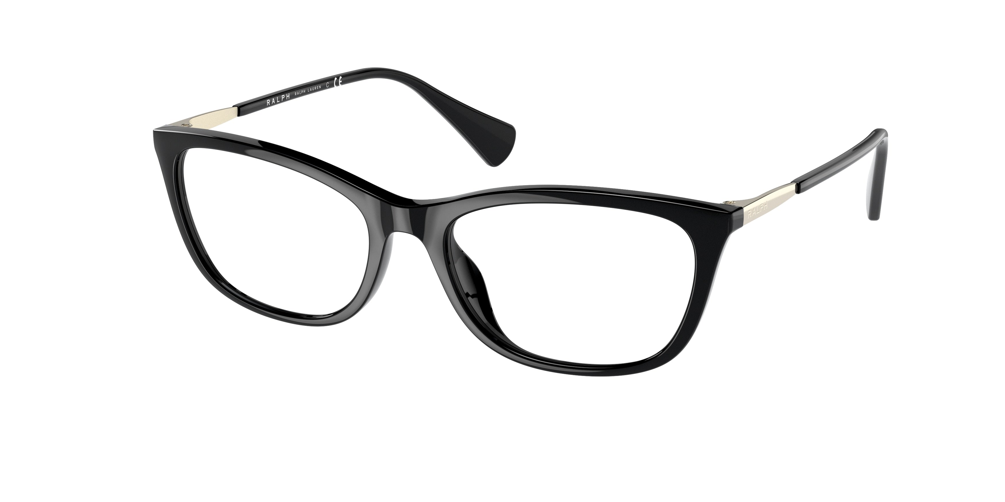 Ralph RA7138U Oval Eyeglasses  5001-Shiny Black 54-140-17 - Color Map Black