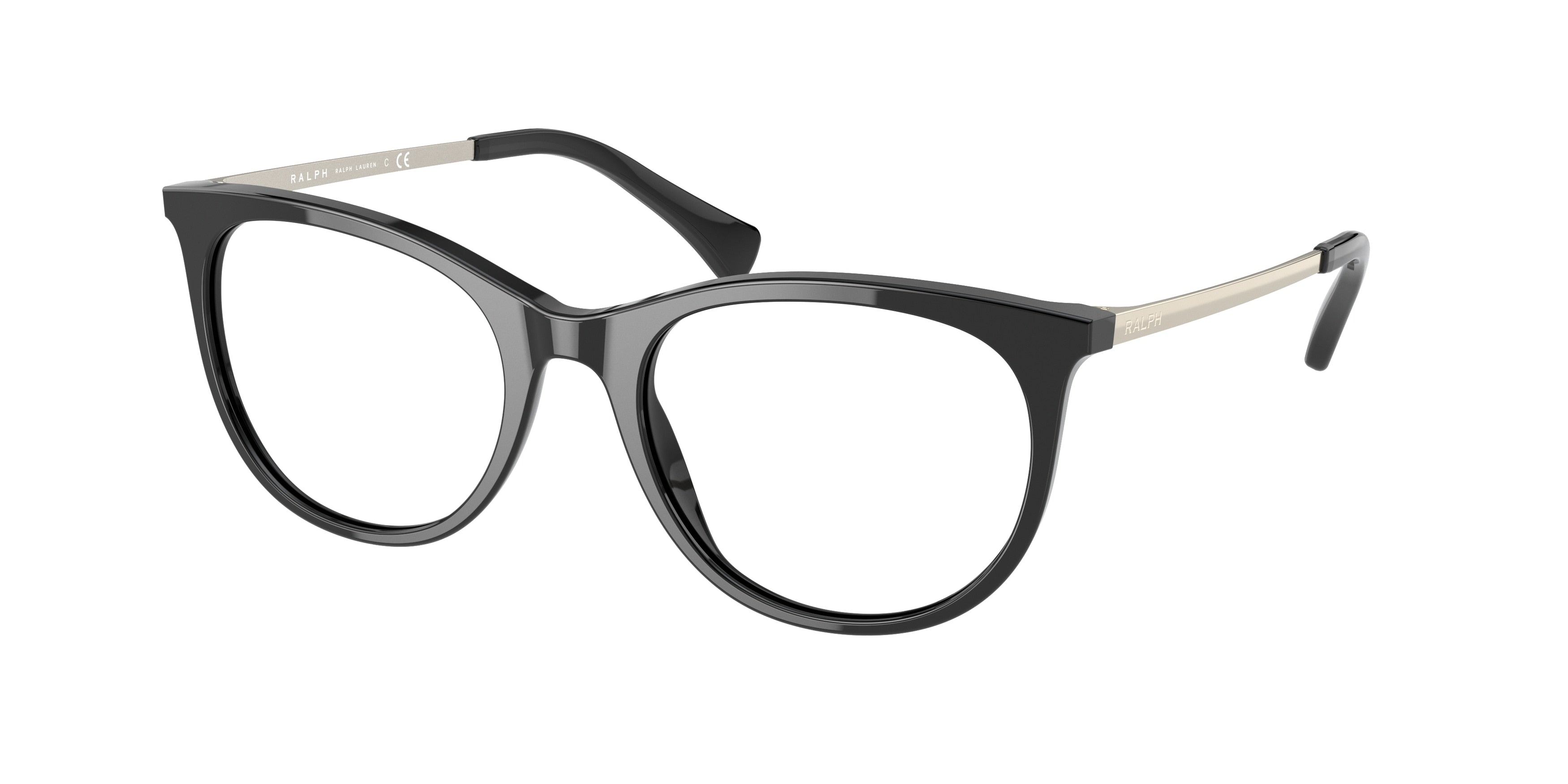 Ralph RA7139 Oval Eyeglasses  5001-Shiny Black 53-140-19 - Color Map Black