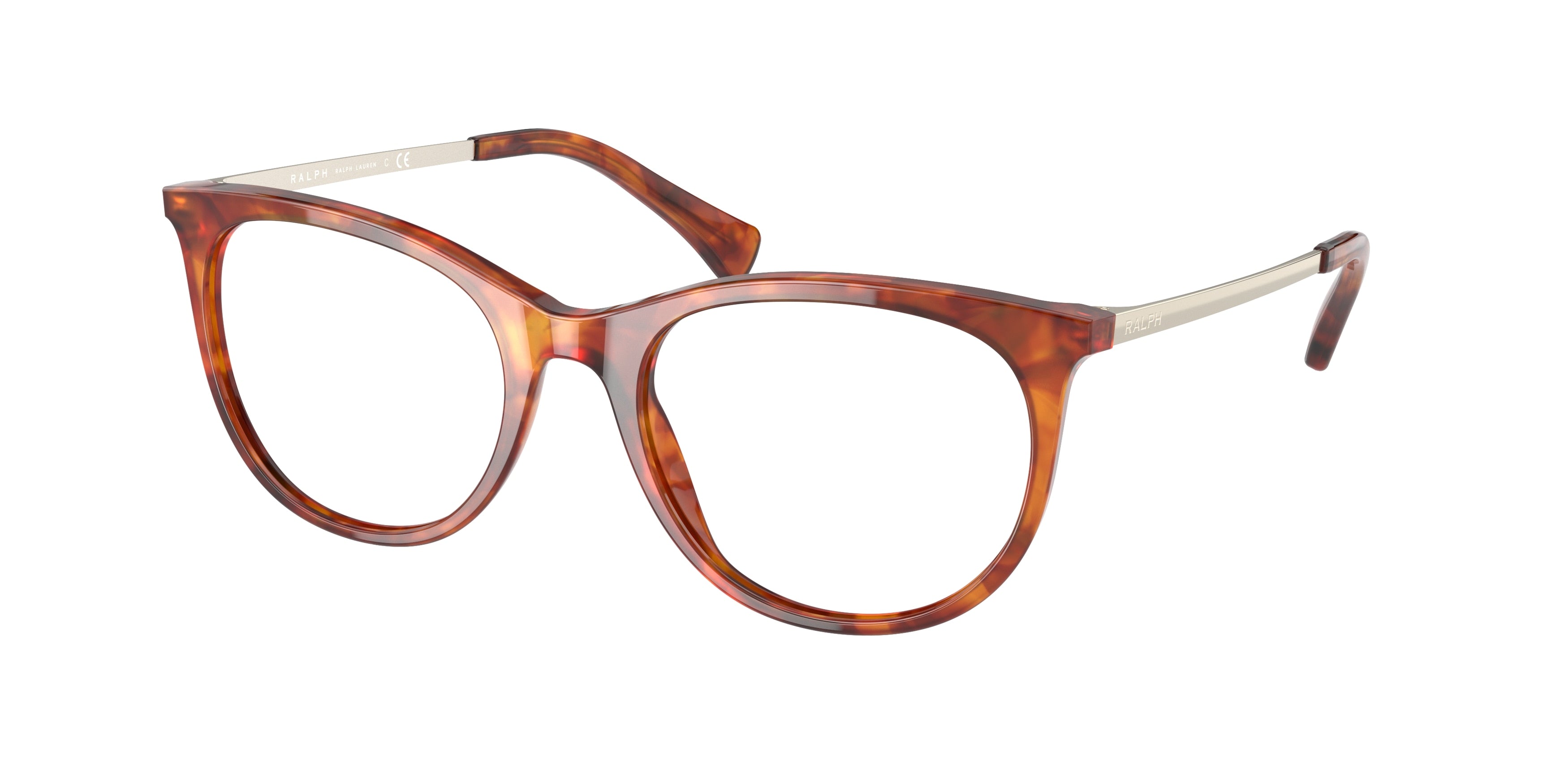 Ralph RA7139 Oval Eyeglasses  6011-Shiny Orange Havana 53-140-19 - Color Map Orange