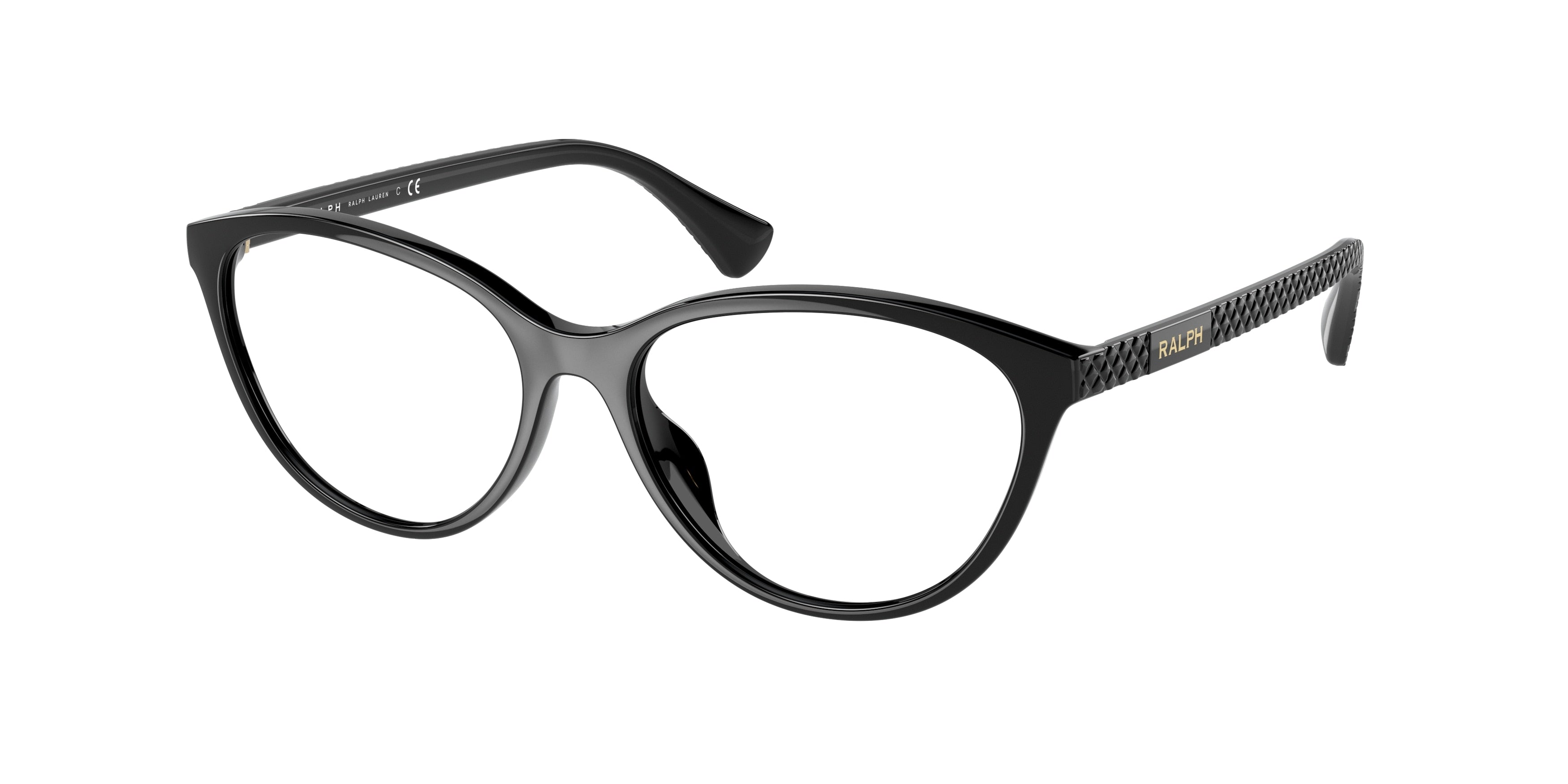 Ralph RA7140U Cat Eye Eyeglasses  5001-Shiny Black 53-145-15 - Color Map Black