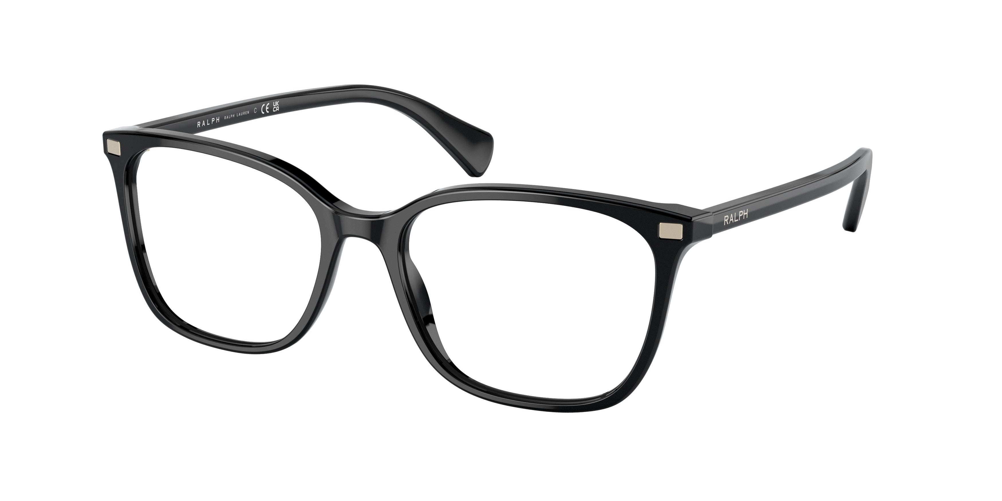 Ralph RA7142 Square Eyeglasses  5001-Shiny Black 54-145-17 - Color Map Black