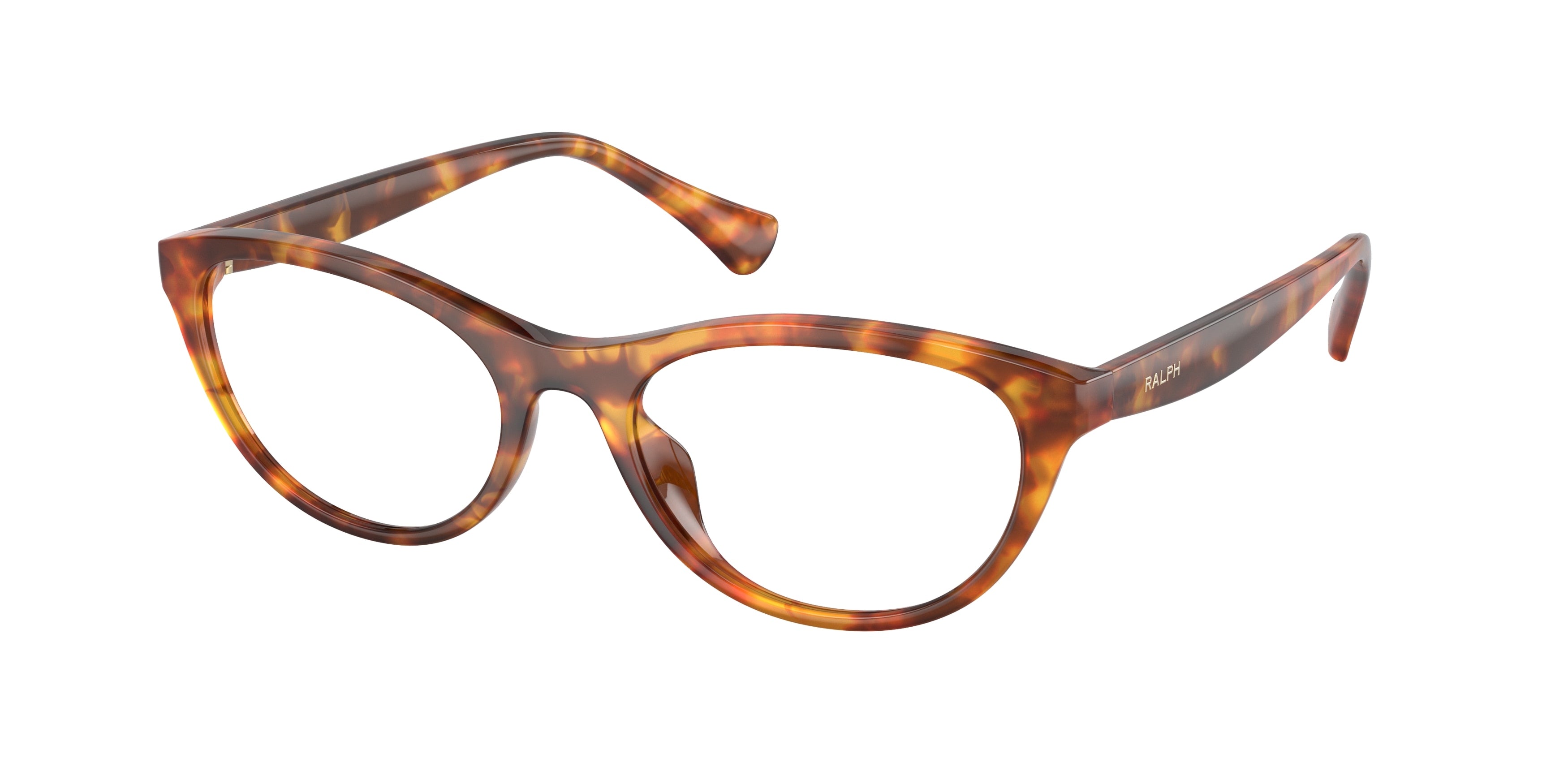 Ralph RA7143U Oval Eyeglasses  5911-Shiny Honey Havana 53-145-18 - Color Map Brown