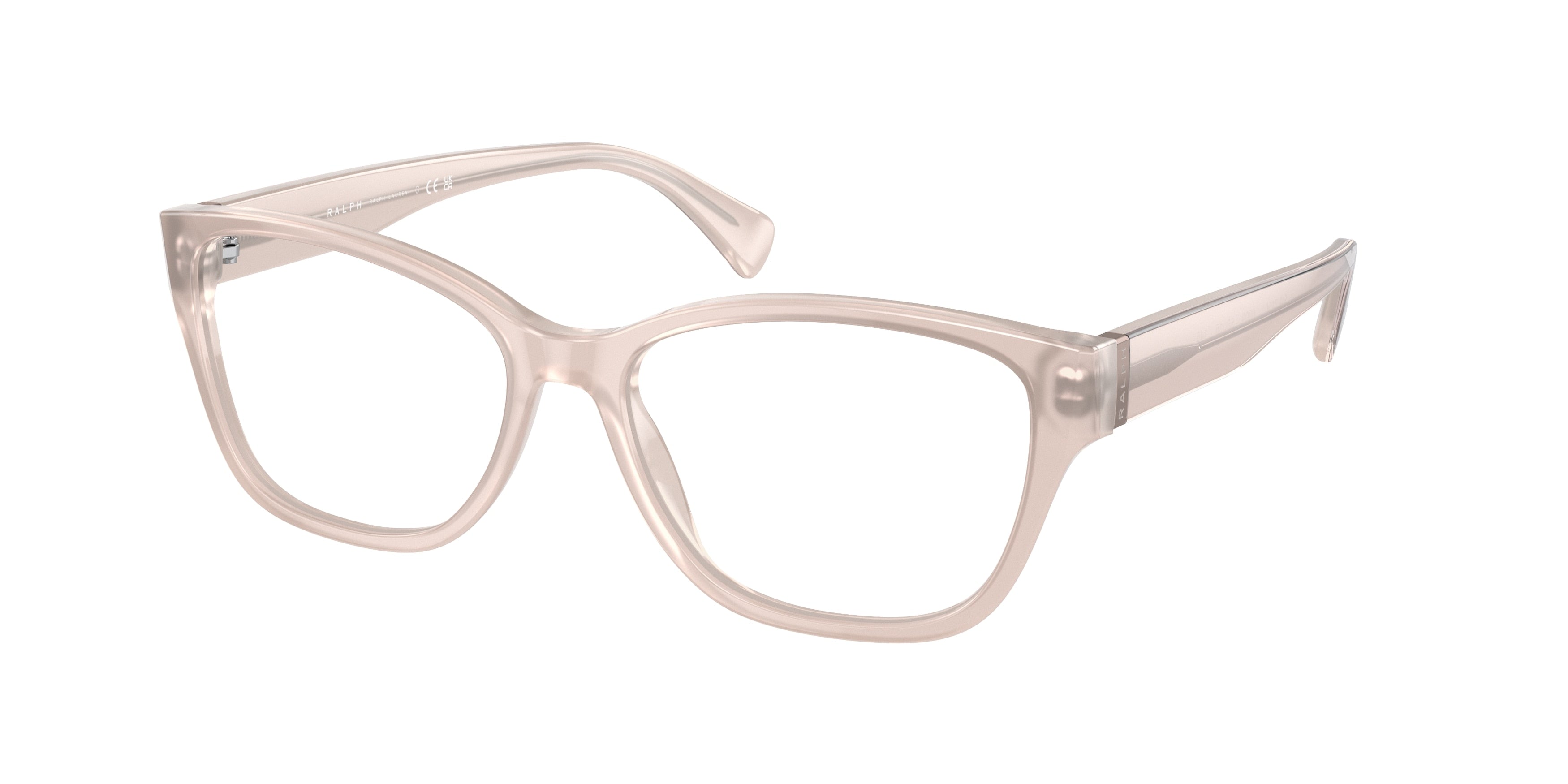 Ralph RA7150 Pillow Eyeglasses  6009-Shiny Opal Pink 55-145-16 - Color Map Pink
