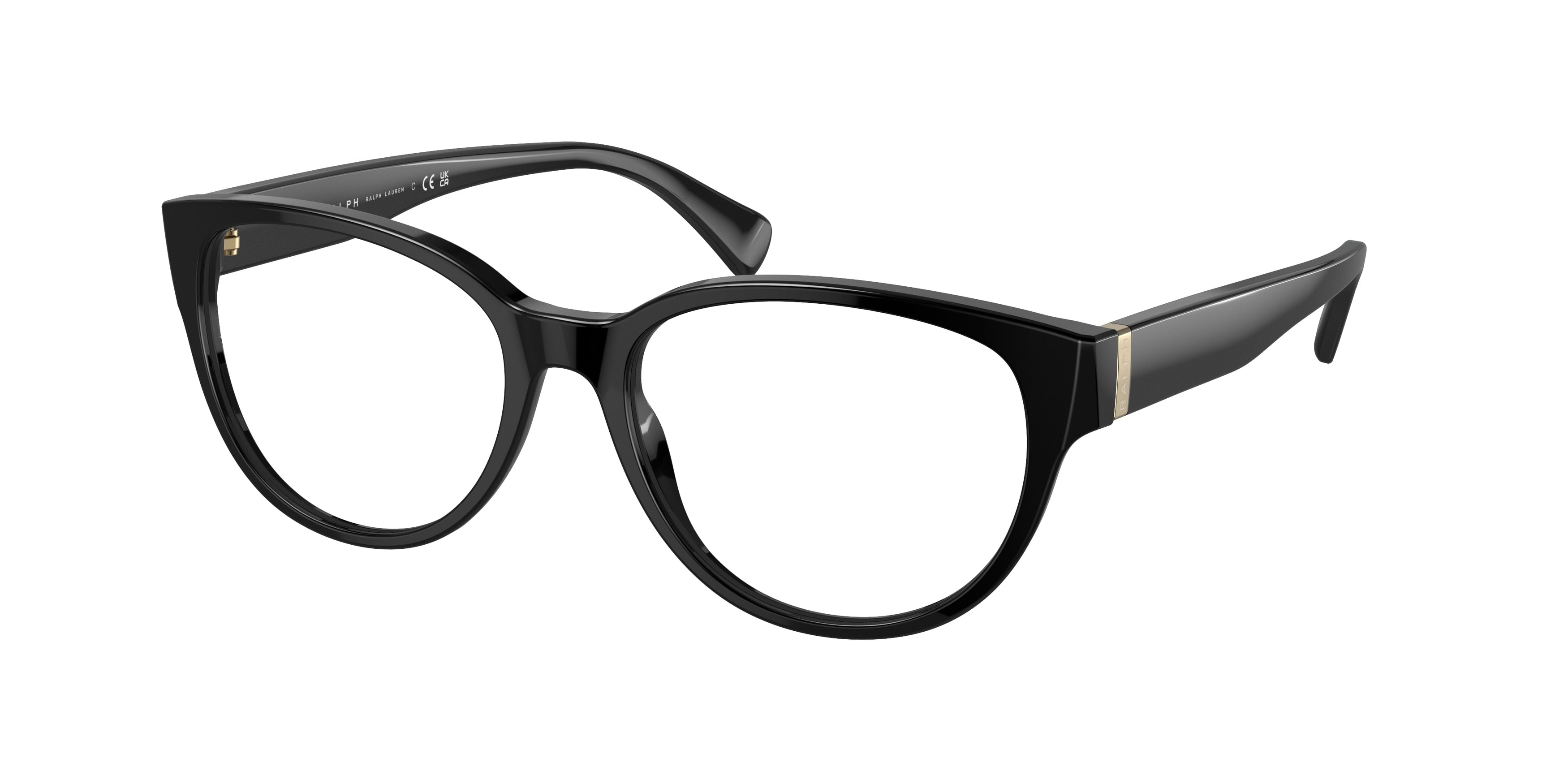 Ralph RA7151 Oval Eyeglasses  5001-Shiny Black 54-145-17 - Color Map Black
