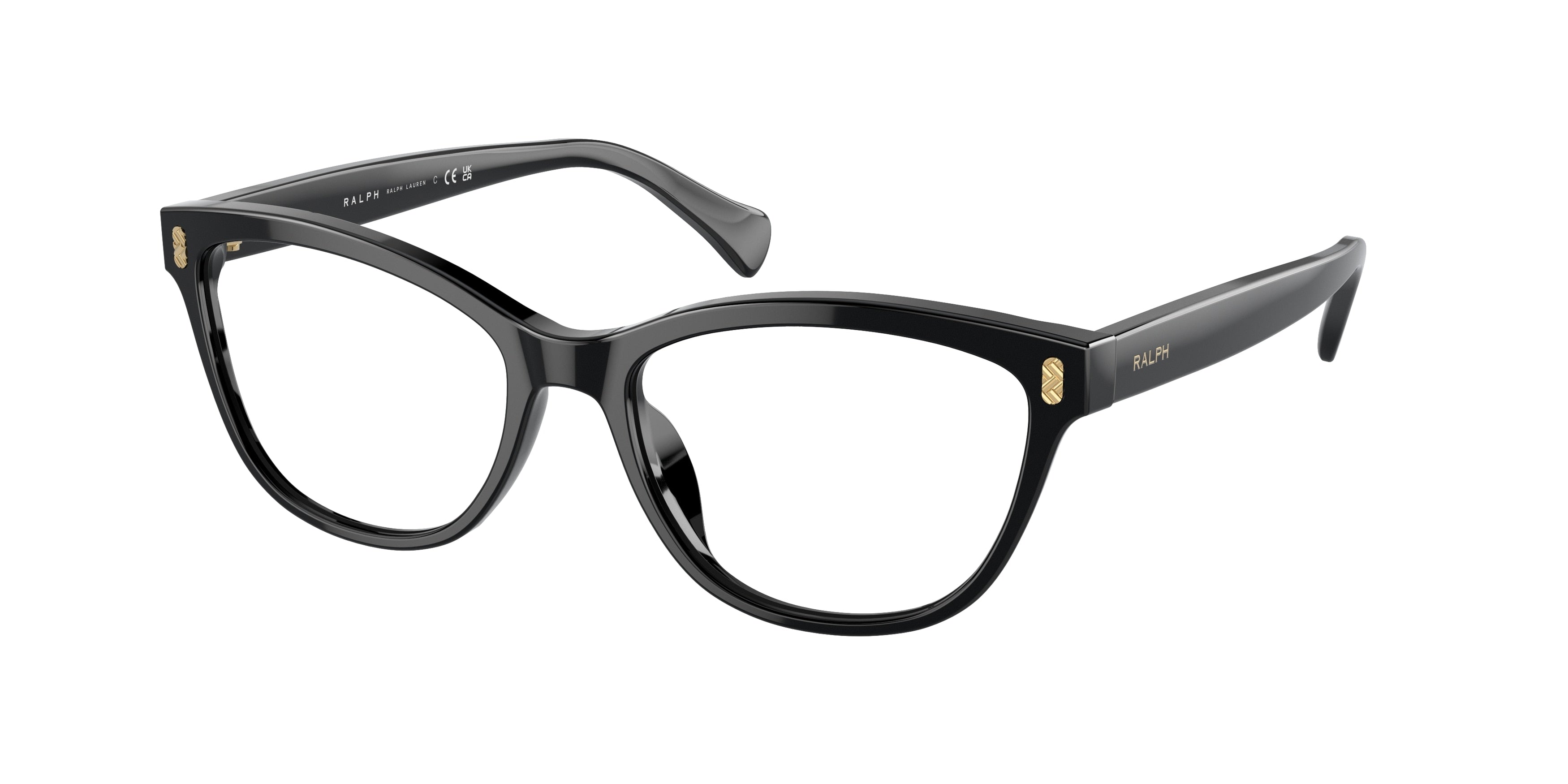 Ralph RA7152U Oval Eyeglasses  5001-Shiny Black 54-145-17 - Color Map Black