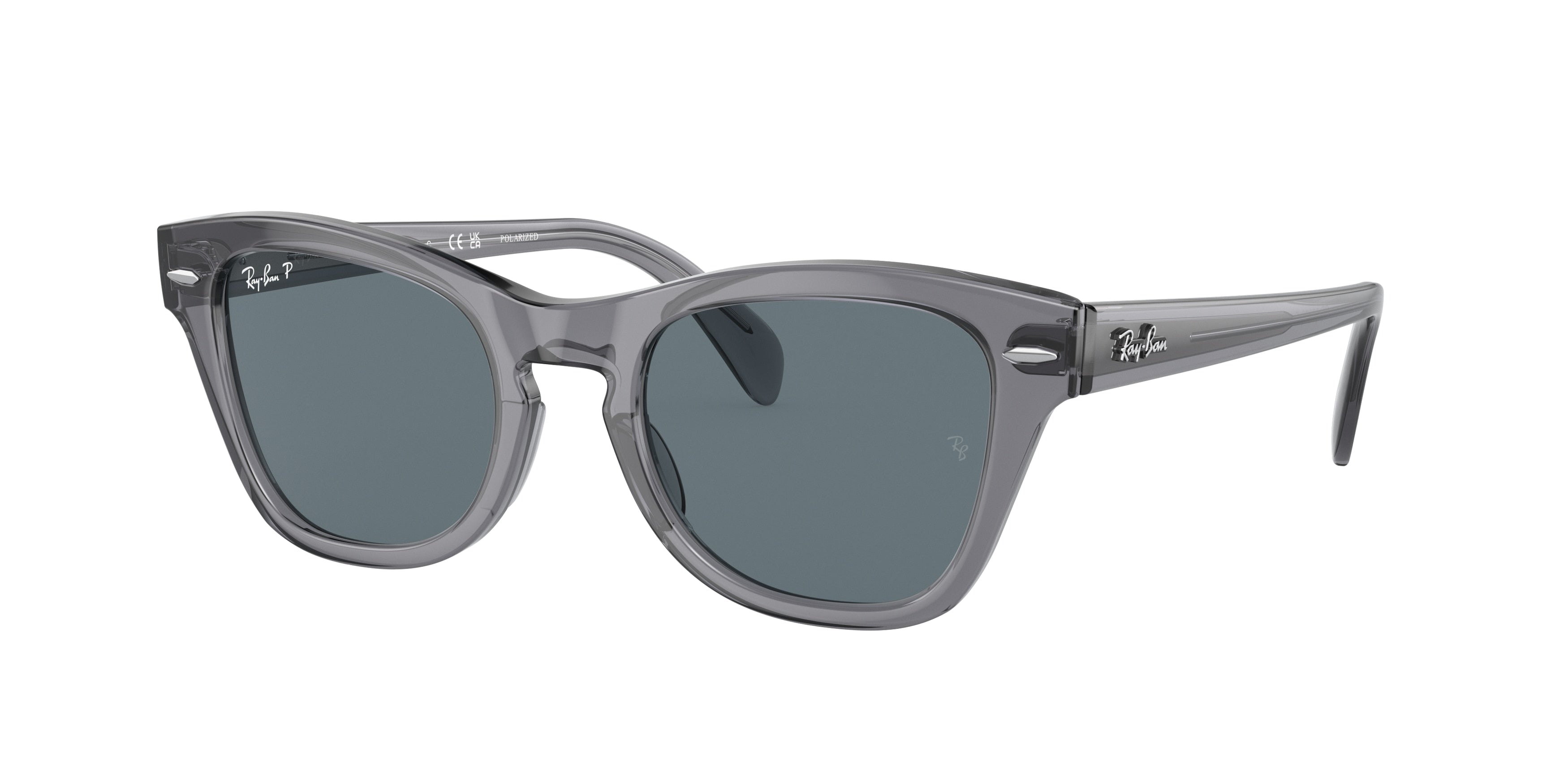 Ray-Ban RB0707SF Square Sunglasses  66413R-Transparent Grey 53-145-21 - Color Map Grey