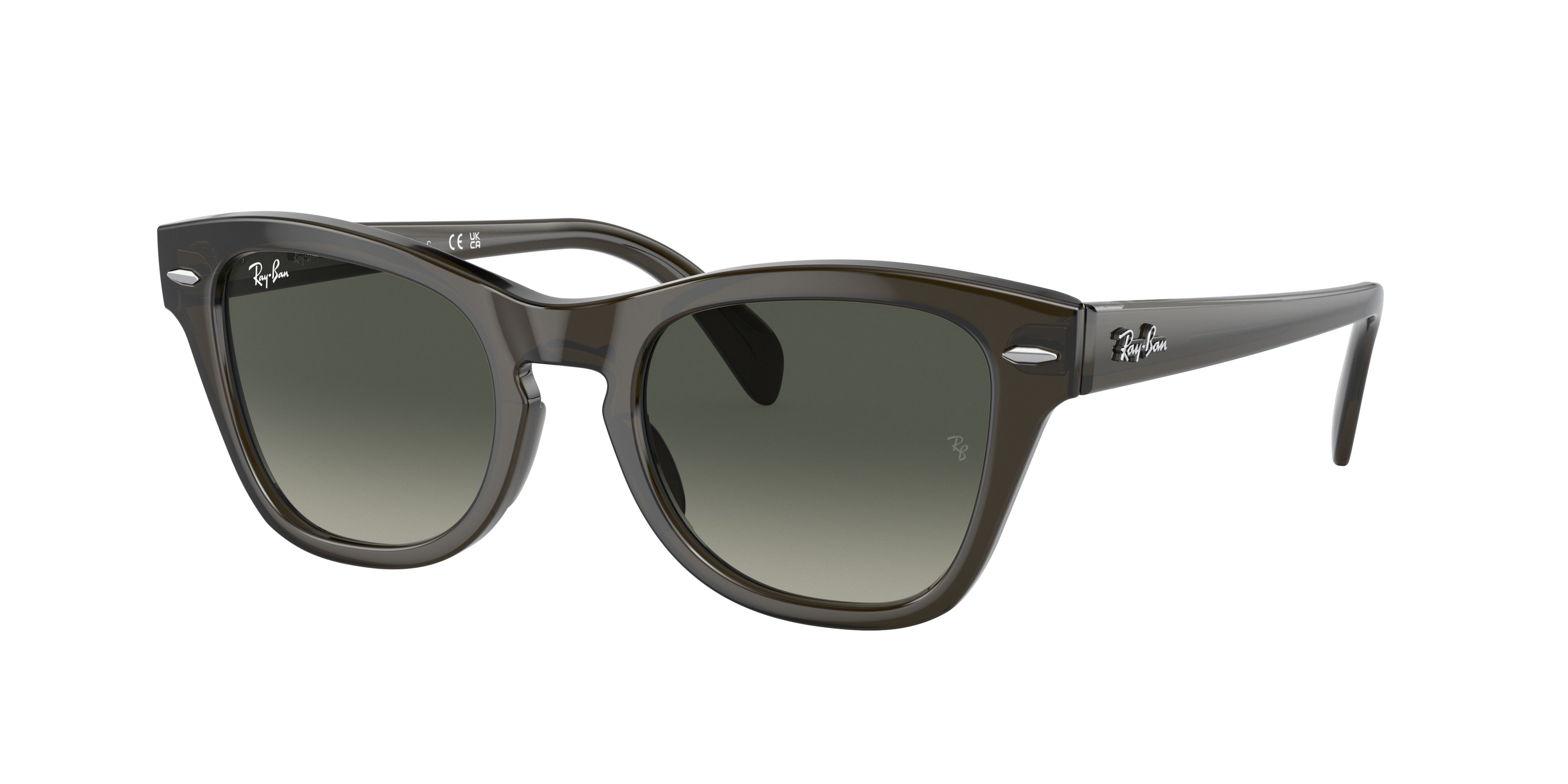 Ray-Ban RB0707SF Square Sunglasses  664271-Transparent Olive Green 53-145-21 - Color Map Green