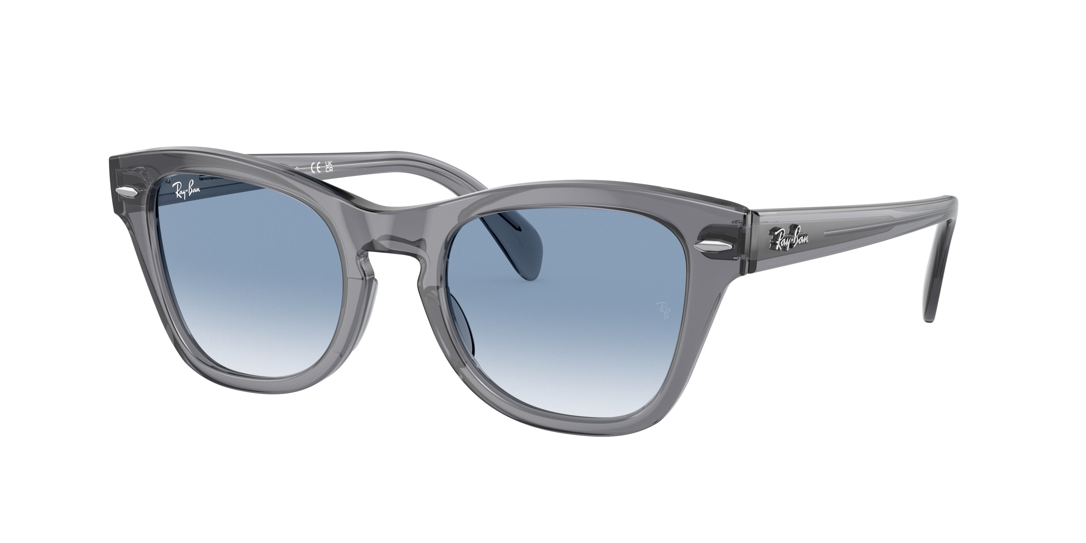 Ray-Ban RB0707S Square Sunglasses  66413F-Transparent Grey 53-145-21 - Color Map Grey