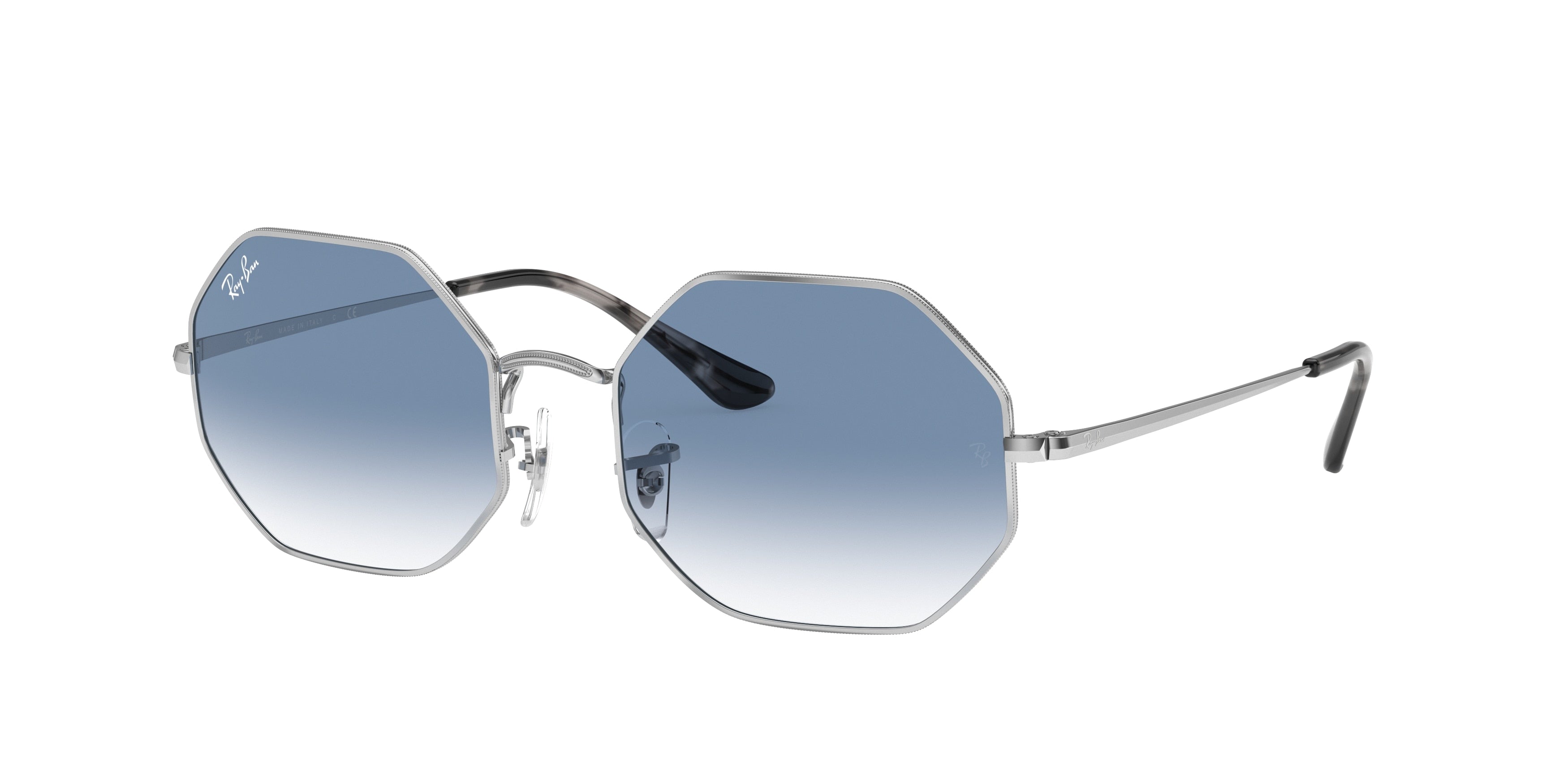 Ray-Ban OCTAGON RB1972 Irregular Sunglasses  91493F-Silver 53-145-19 - Color Map Silver