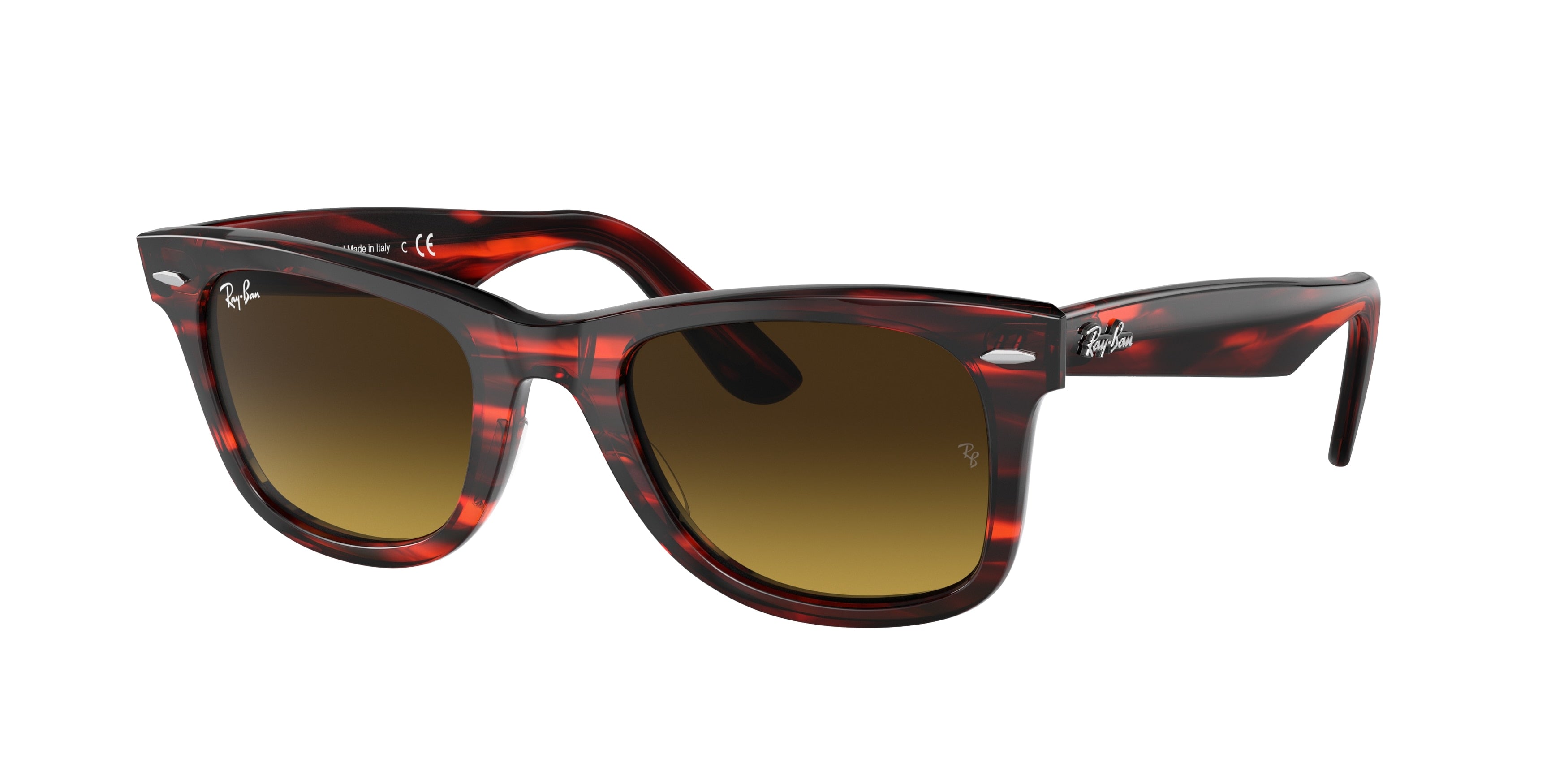 Ray-Ban WAYFARER RB2140F Square Sunglasses  136285-Striped Red 52-150-22 - Color Map Red