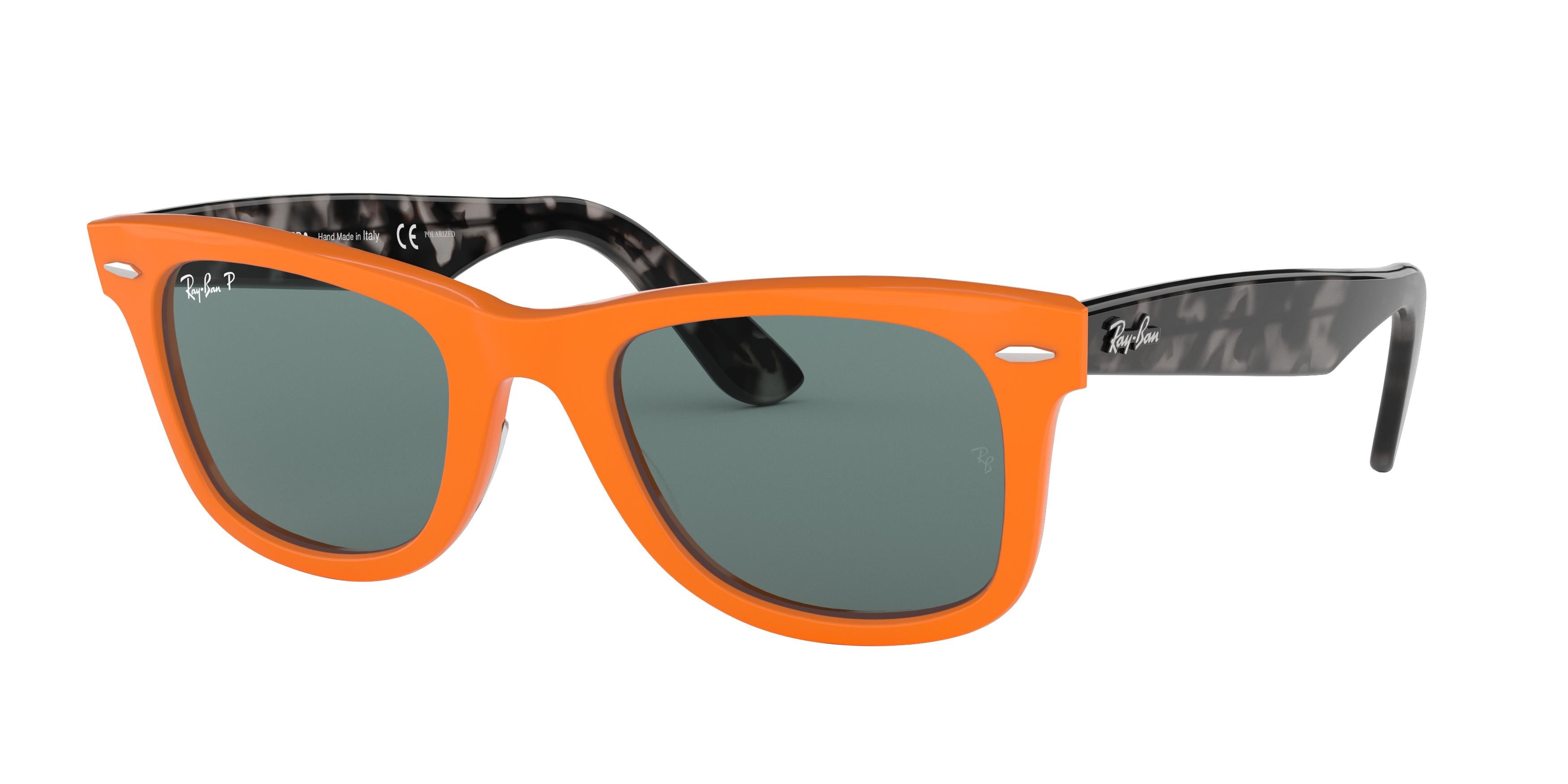 Ray-Ban WAYFARER RB2140 Square Sunglasses  124252-Orange 50-150-22 - Color Map Orange
