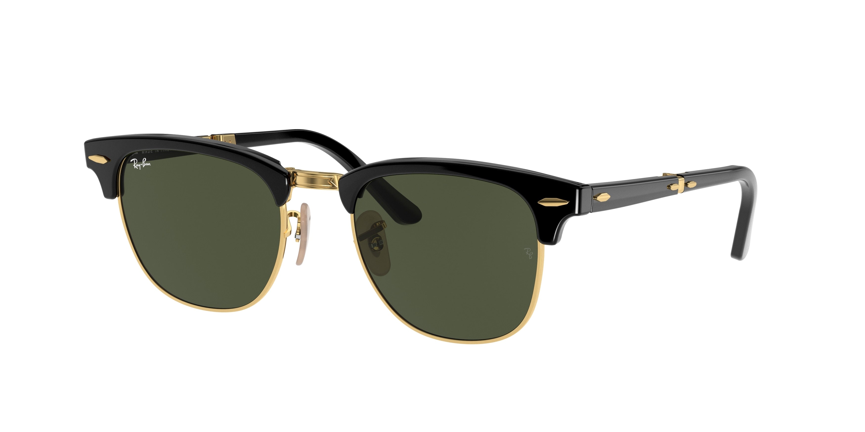 Ray-Ban CLUBMASTER FOLDING RB2176 Square Sunglasses  901-Black 50-145-21 - Color Map Black