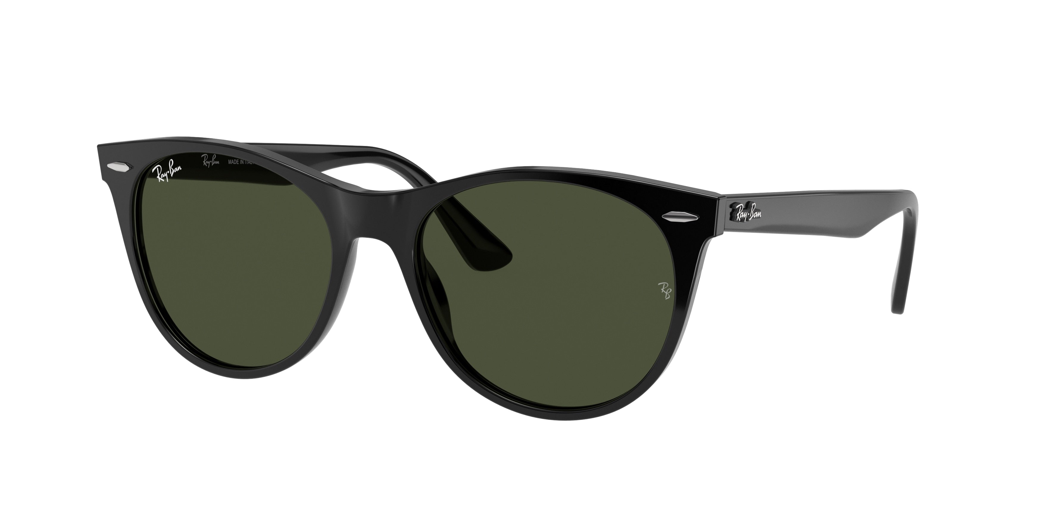 Ray-Ban WAYFARER II RB2185F Phantos Sunglasses  901/31-Black 55-150-18 - Color Map Black