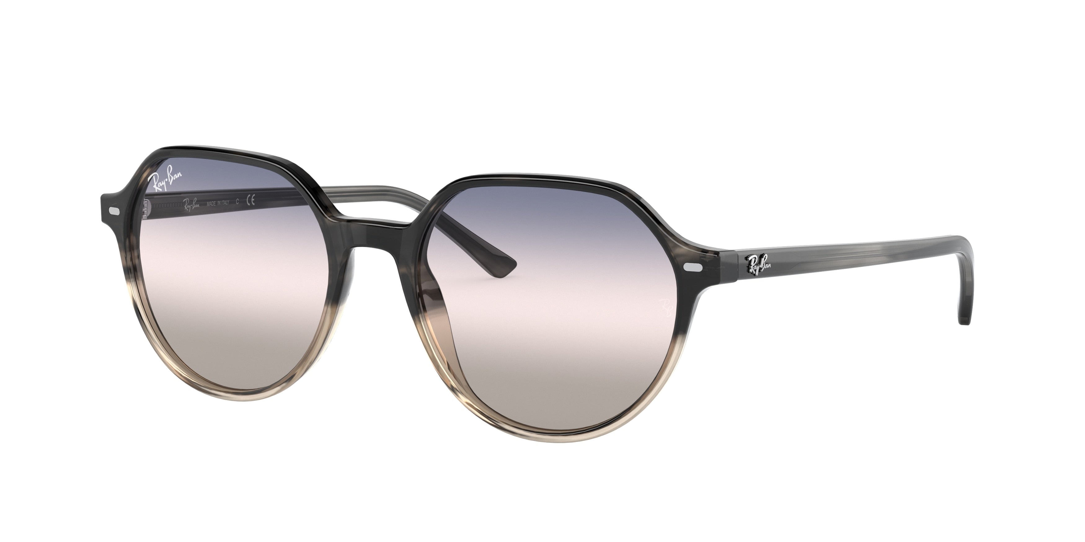 Ray-Ban THALIA RB2195 Square Sunglasses  1326GE-Grey Havana 51-145-18 - Color Map Grey