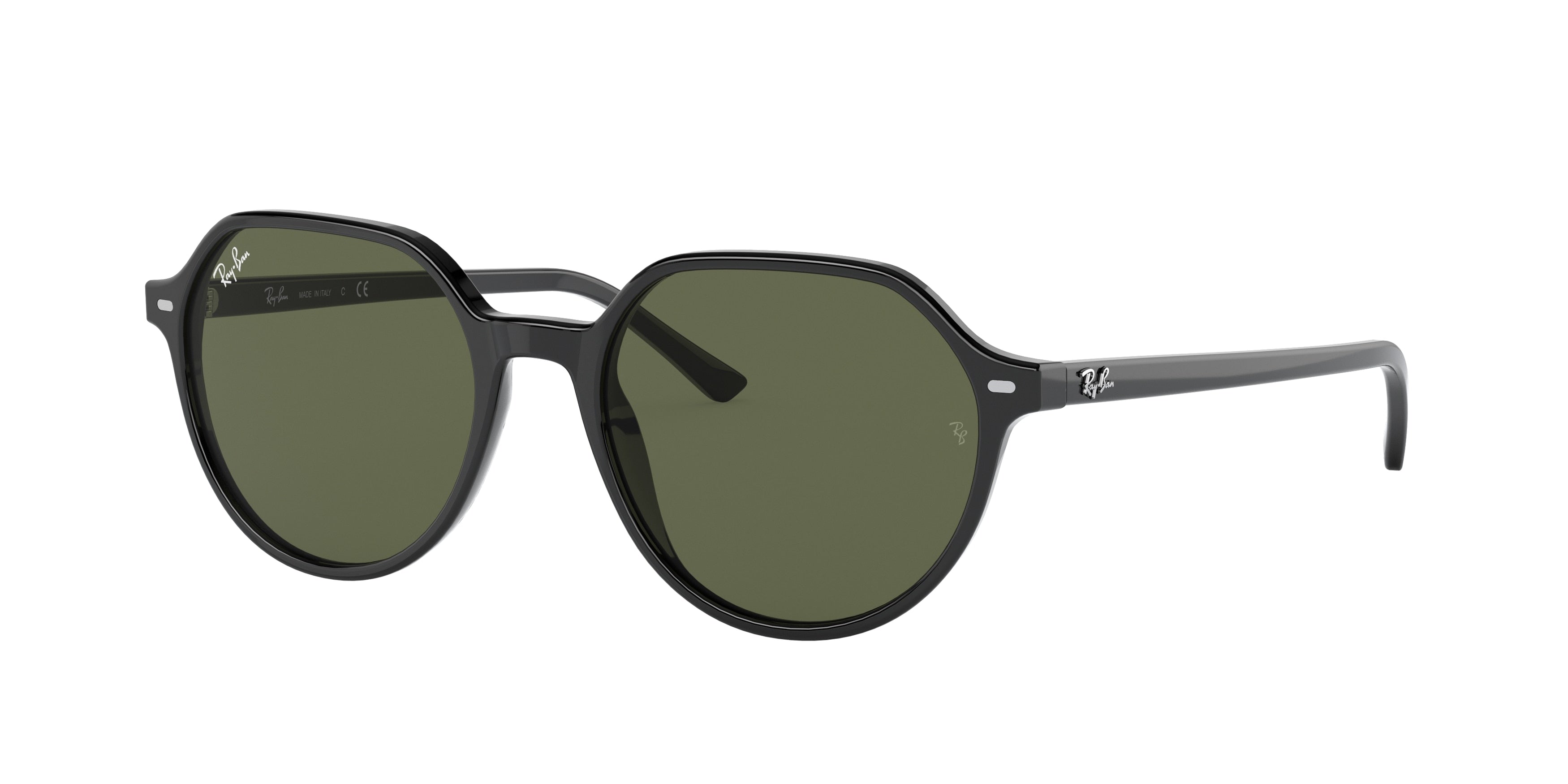 Ray-Ban THALIA RB2195 Square Sunglasses  901/31-Black 55-145-18 - Color Map Black