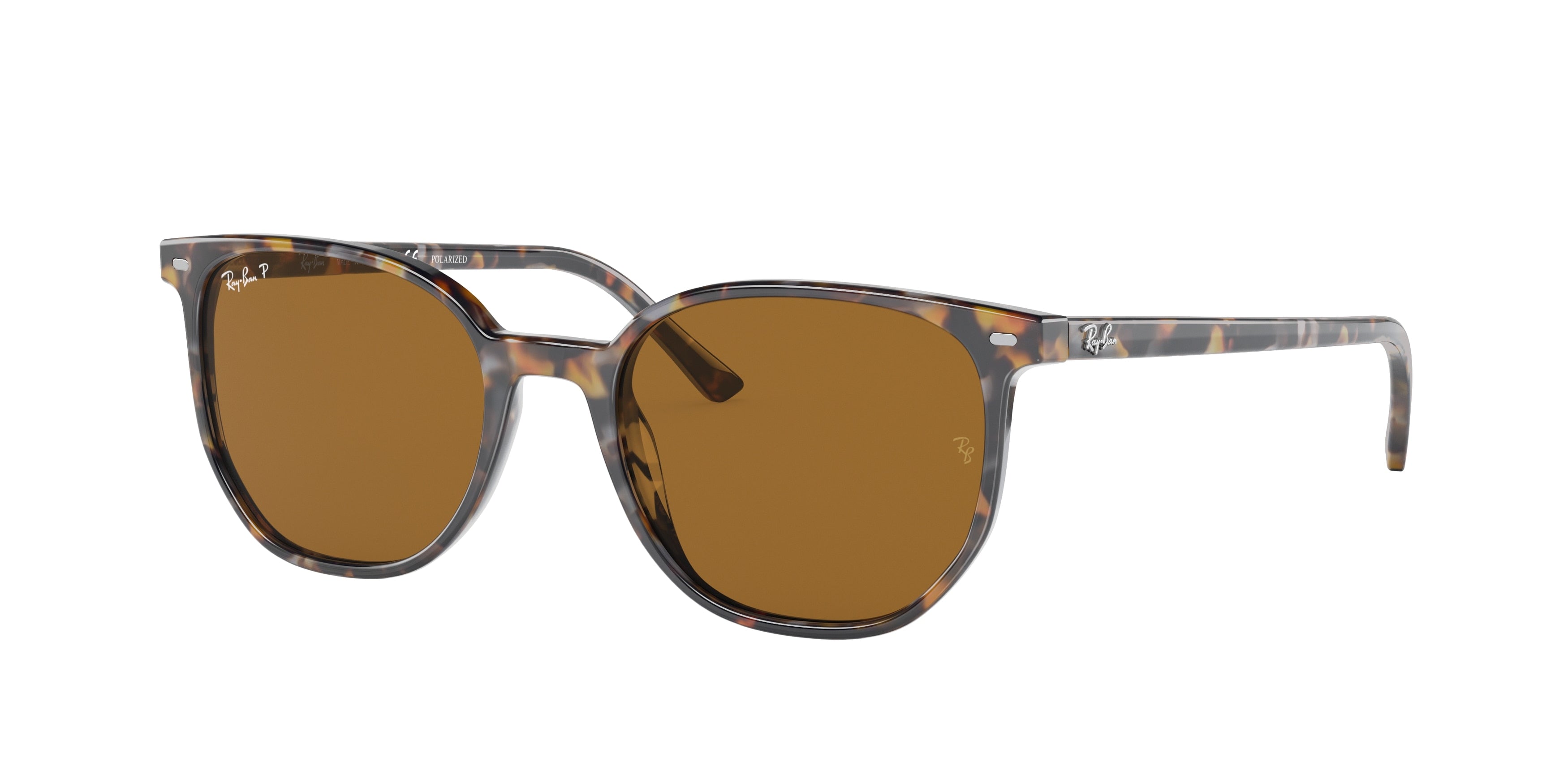 Ray-Ban ELLIOT RB2197 Square Sunglasses  135757-Havana Brown Grey 54-145-19 - Color Map Brown