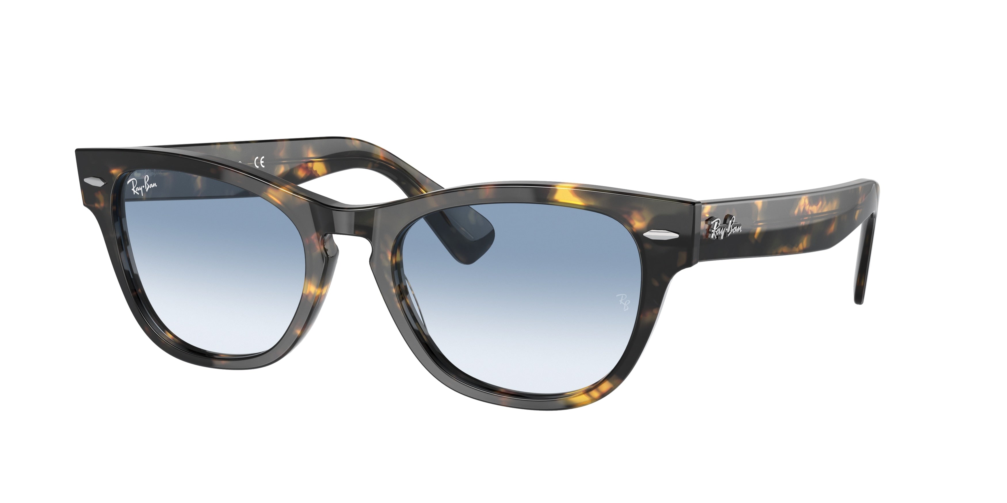 Ray-Ban LARAMIE RB2201 Irregular Sunglasses  13323F-Yellow Havana 54-145-20 - Color Map Yellow