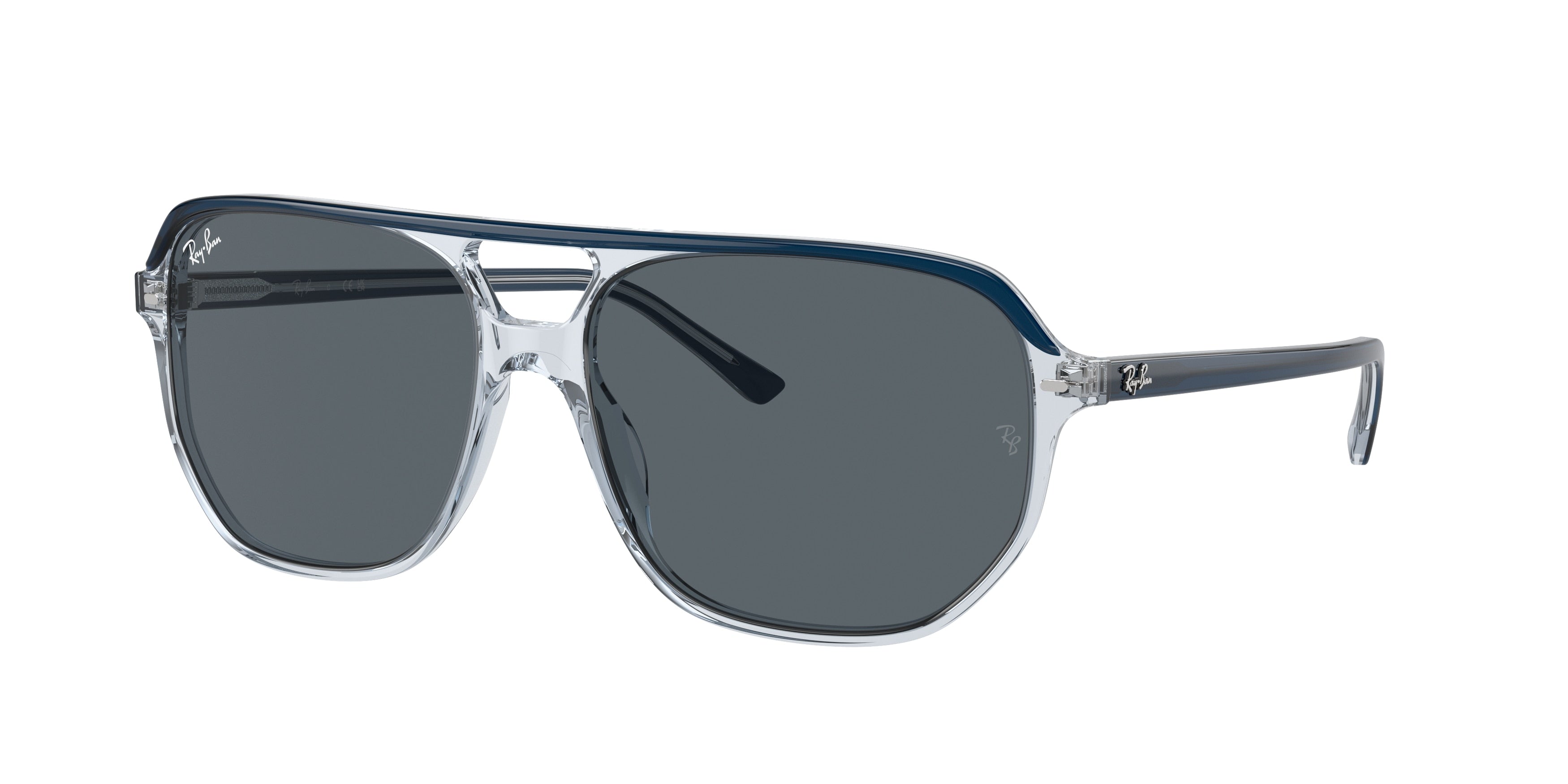 Ray-Ban BILL ONE RB2205 Irregular Sunglasses  1397R5-Blue On Transparent Blue 60-145-16 - Color Map Blue