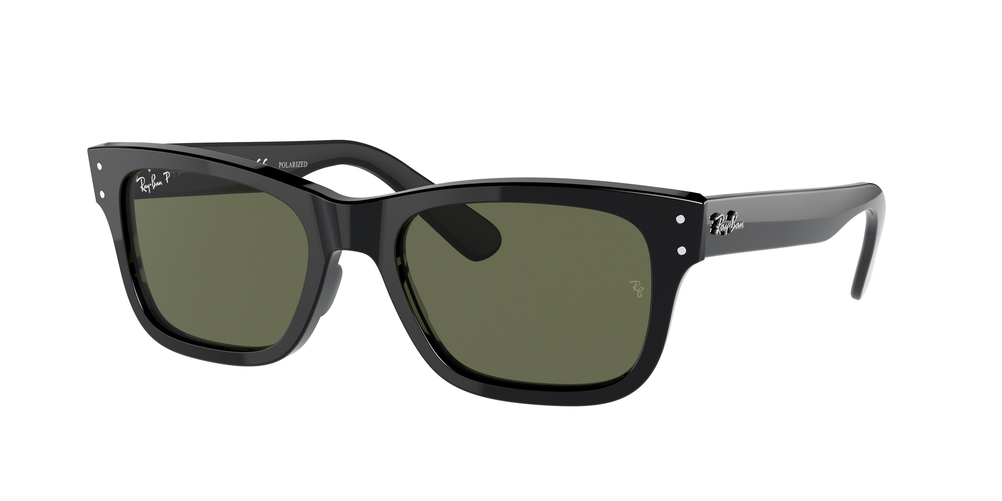 Ray-Ban MR BURBANK RB2283F Rectangle Sunglasses  901/58-Black 55-145-20 - Color Map Black