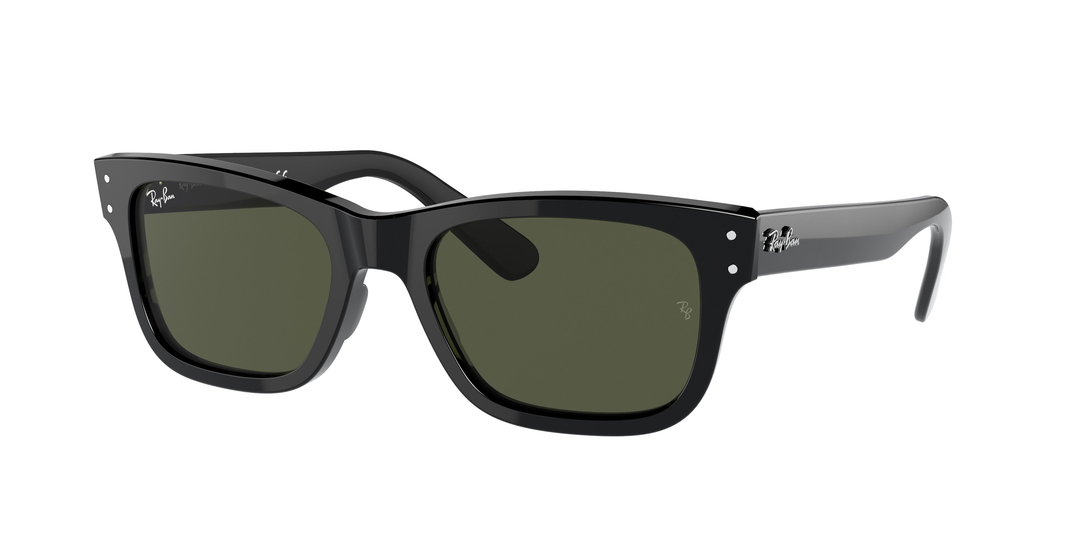 Ray-Ban MR BURBANK RB2283 Rectangle Sunglasses  901/31-Black 58-145-20 - Color Map Black
