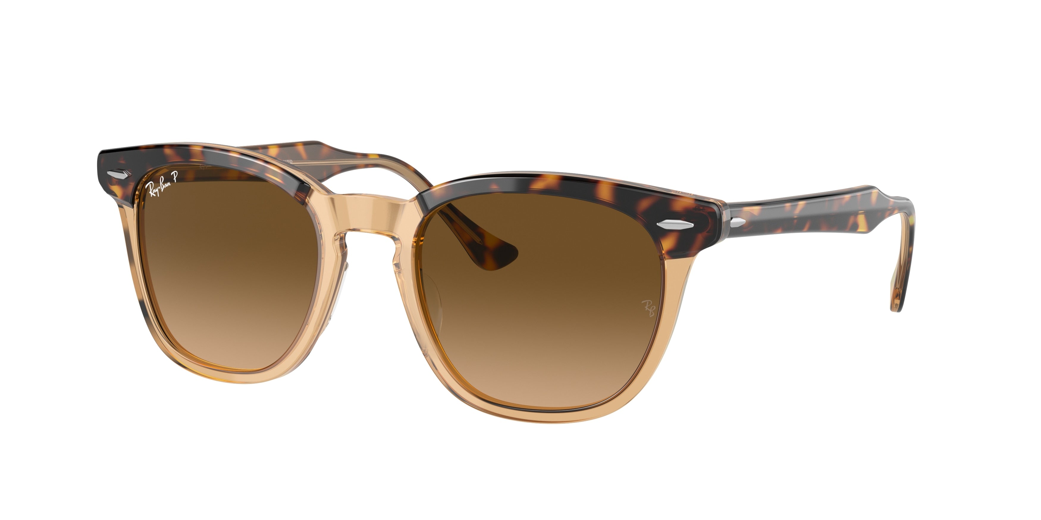 Ray-Ban HAWKEYE RB2298F Square Sunglasses  1292M2-Havana On Transparent Brown 54-145-21 - Color Map Gold