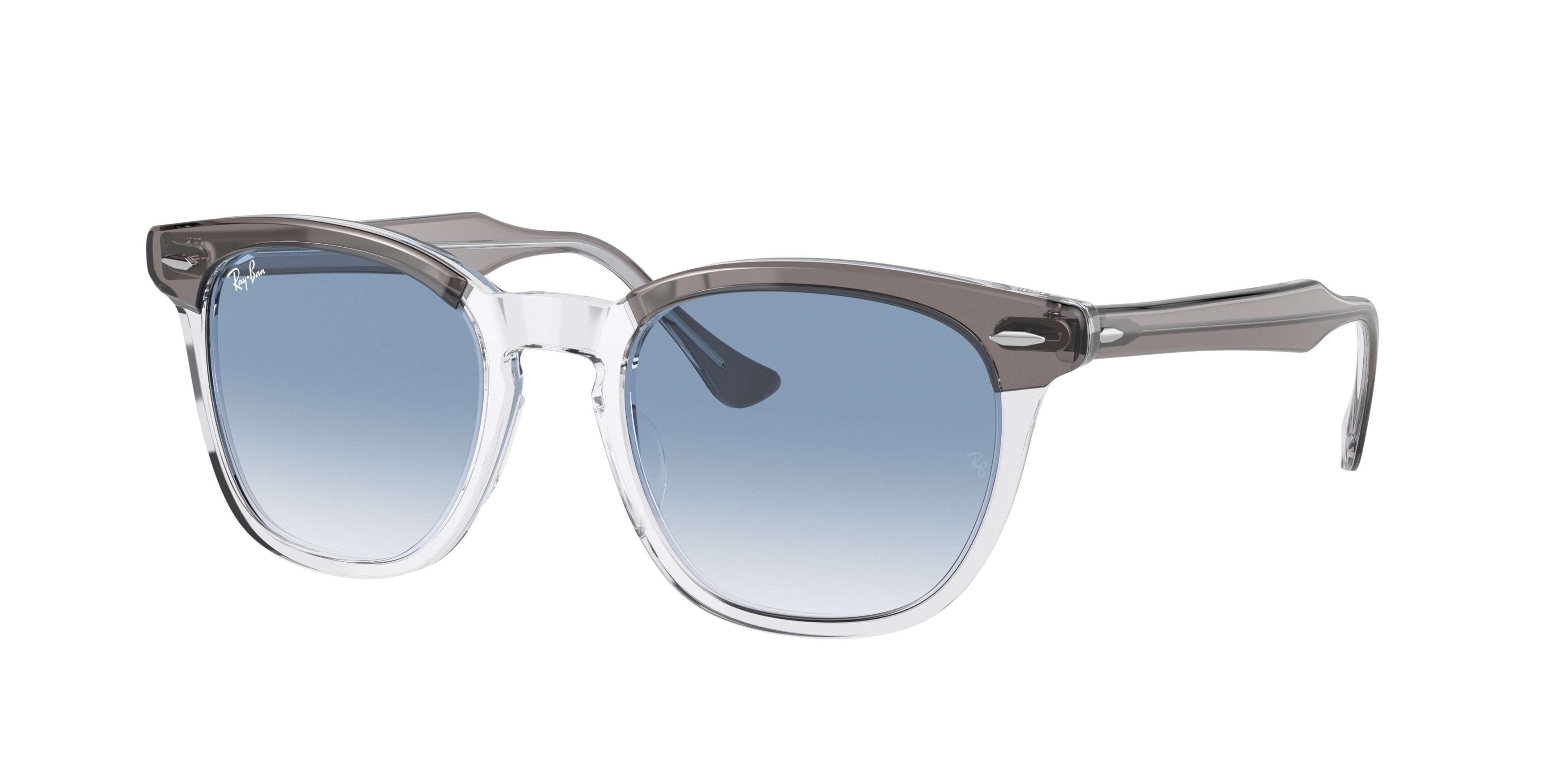 Ray-Ban HAWKEYE RB2298F Square Sunglasses  13553F-Grey On Transparent 54-145-21 - Color Map Grey