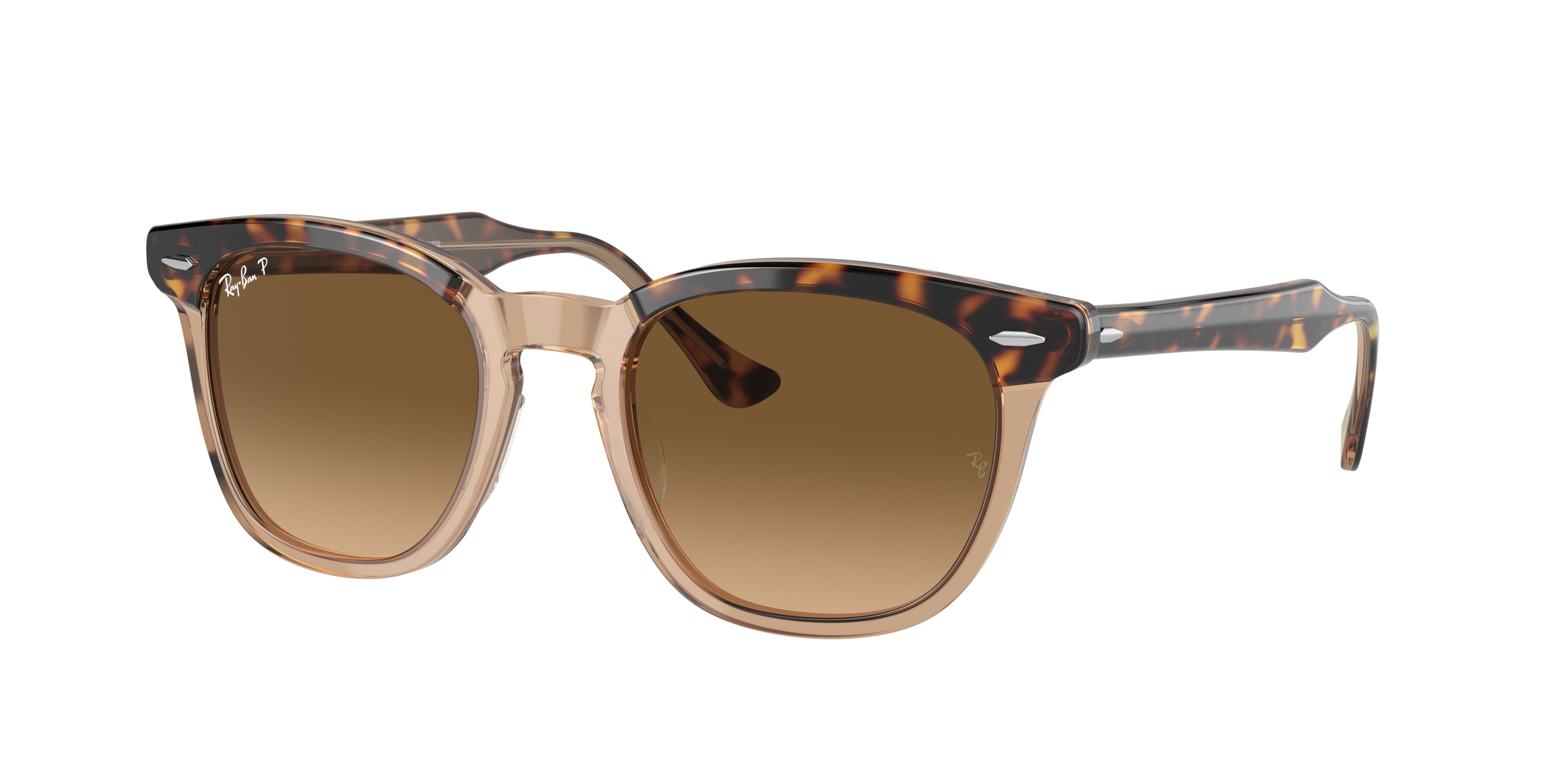 Ray-Ban HAWKEYE RB2298 Square Sunglasses  1292M2-Havana On Transparent Brown 52-145-21 - Color Map Gold