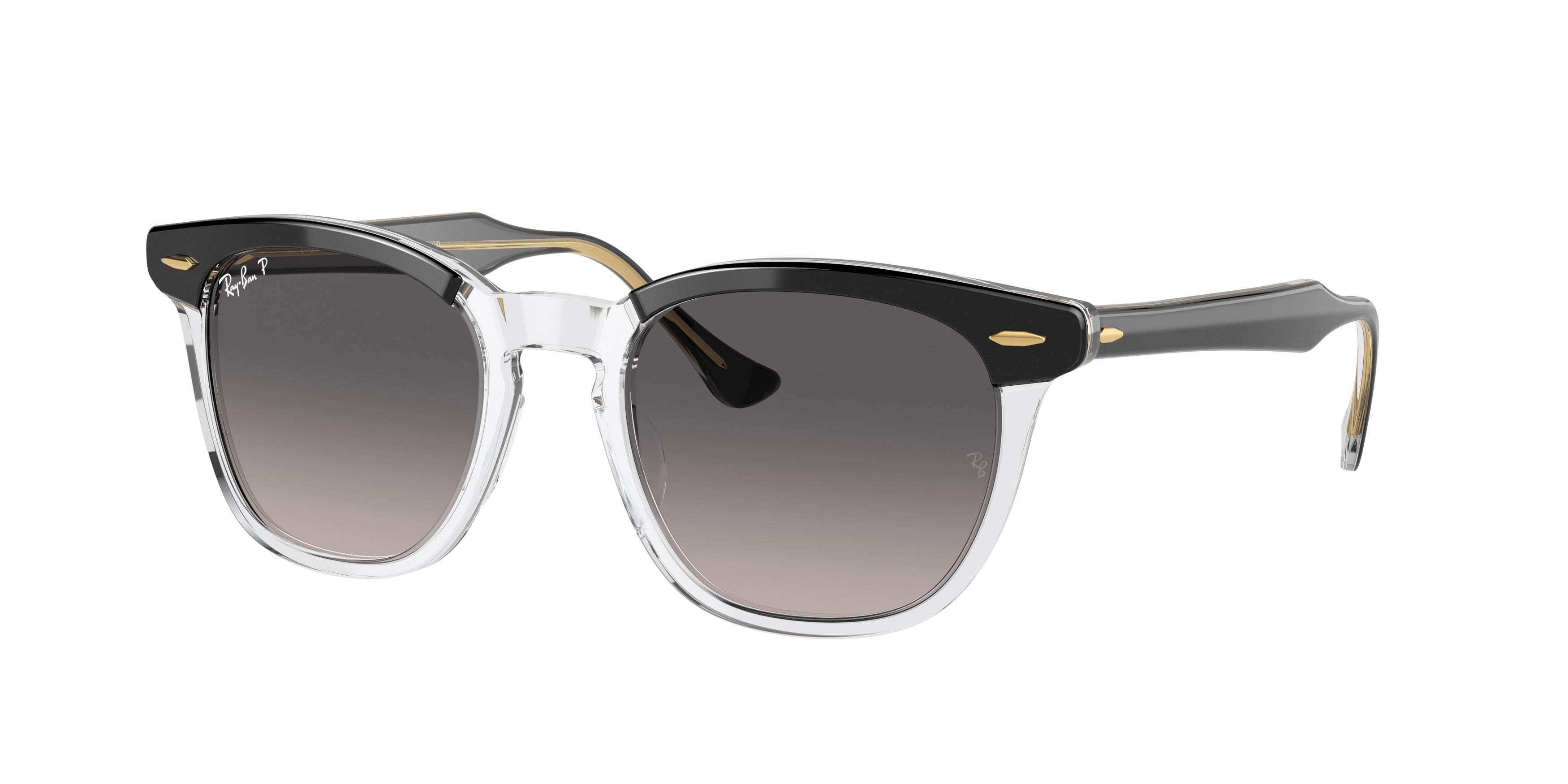 Ray-Ban HAWKEYE RB2298 Square Sunglasses  1294M3-Black On Transparent 52-145-21 - Color Map Black