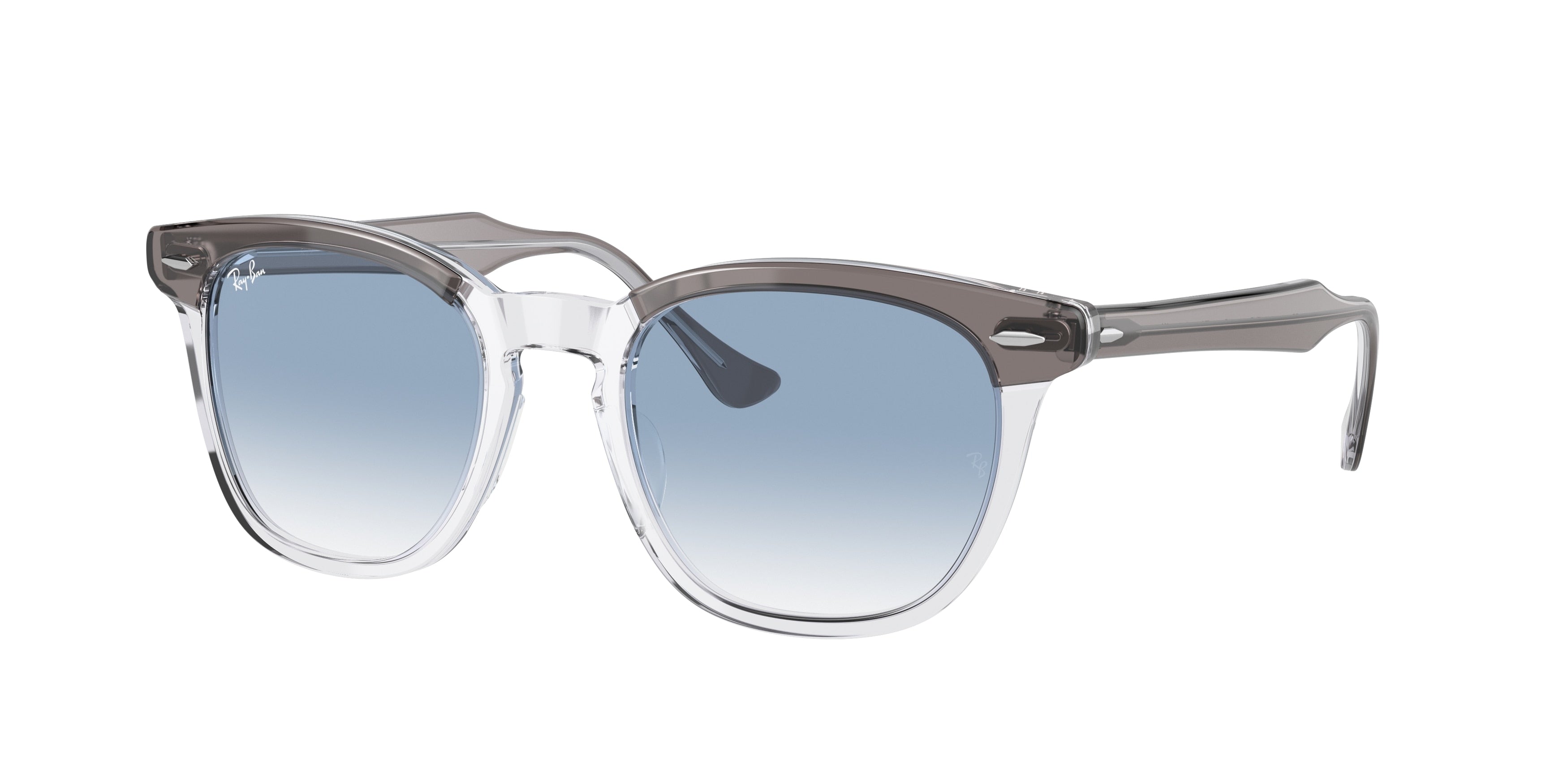 Ray-Ban HAWKEYE RB2298 Square Sunglasses  13553F-Grey On Transparent 52-145-21 - Color Map Grey