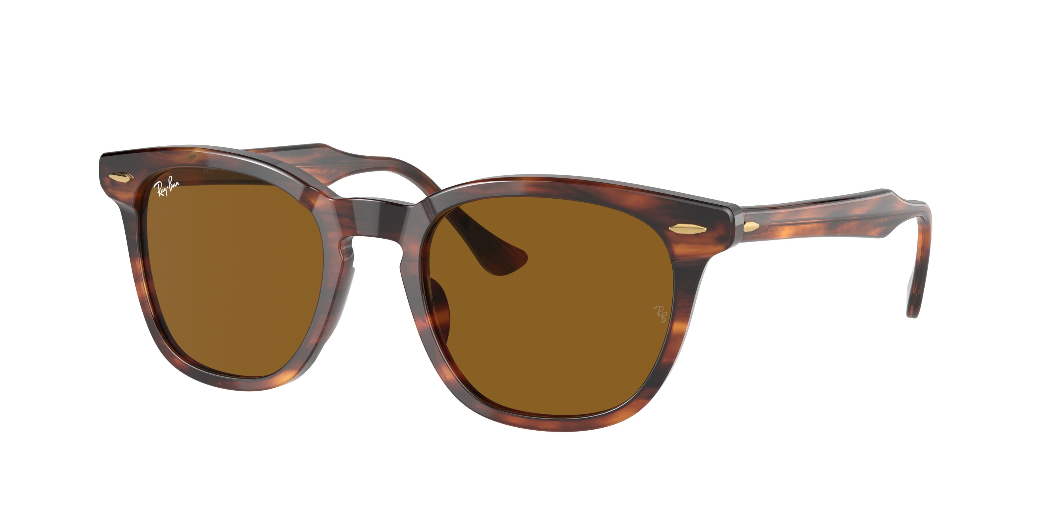 Ray-Ban HAWKEYE RB2298 Square Sunglasses  954/33-Striped Havana 52-145-21 - Color Map Brown