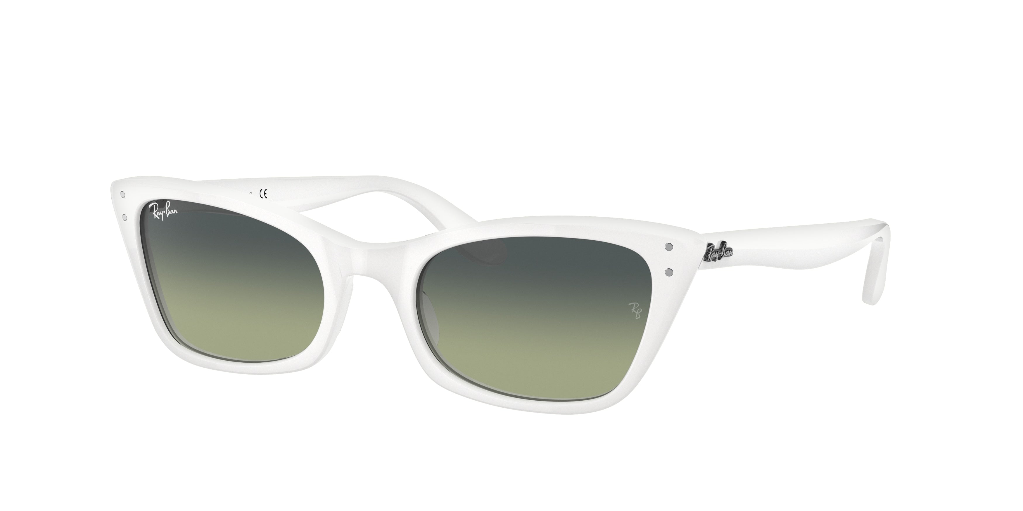 Ray-Ban LADY BURBANK RB2299 Cat Eye Sunglasses  975/BH-White 52-140-20 - Color Map White