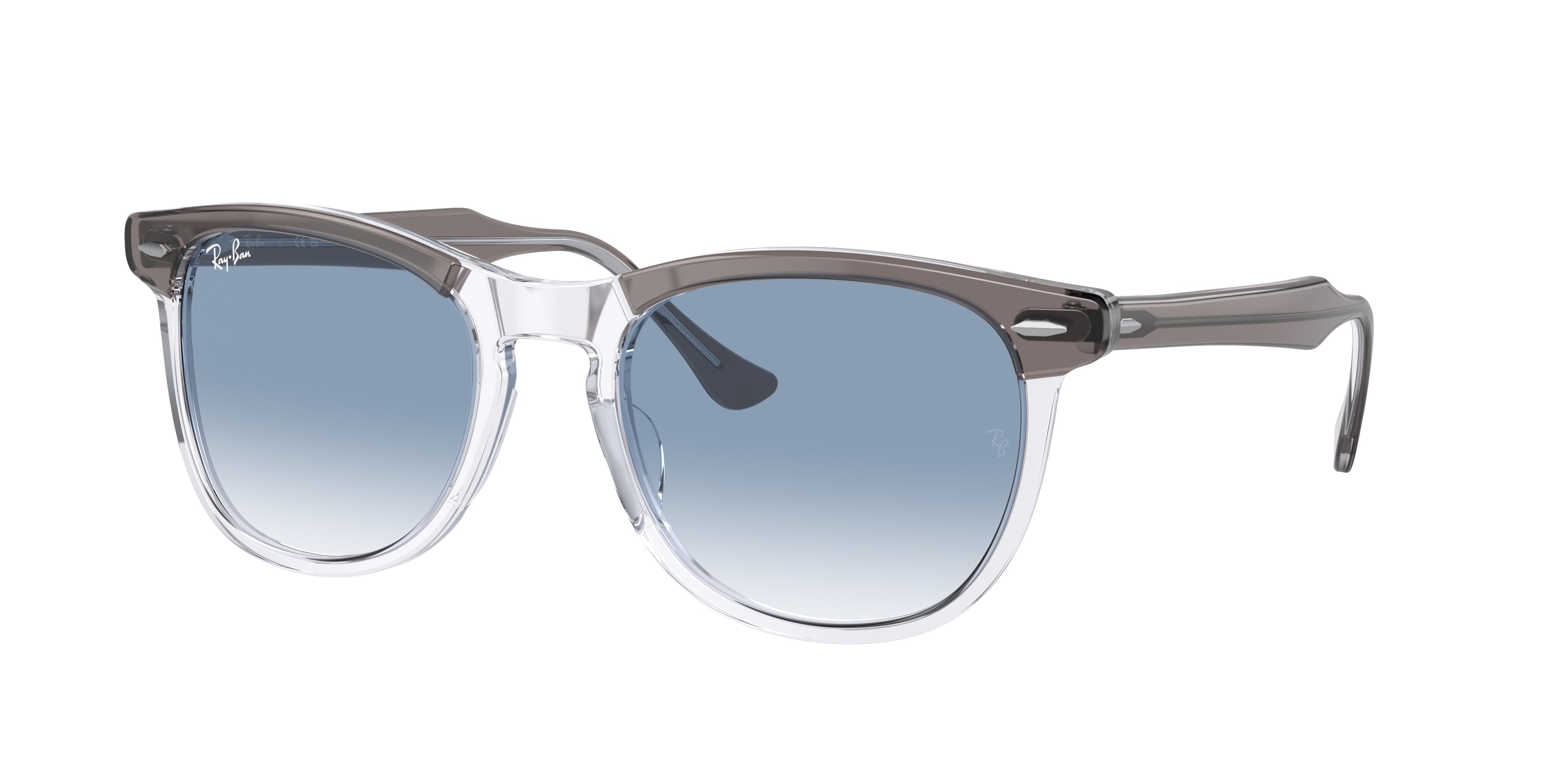 Ray-Ban EAGLEEYE RB2398F Pillow Sunglasses  13553F-Grey On Transparent 53-145-21 - Color Map Grey