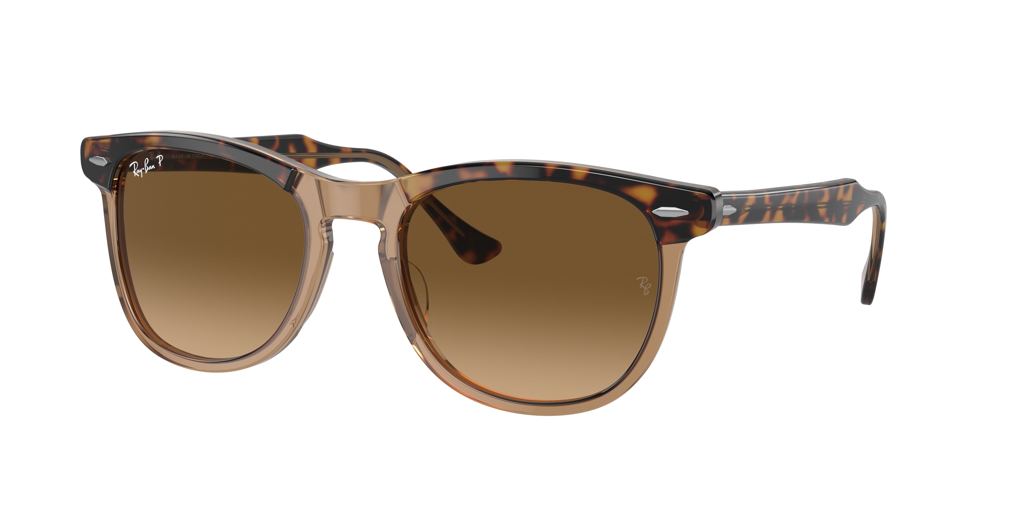 Ray-Ban EAGLEEYE RB2398 Pillow Sunglasses  1292M2-Havana On Transparent Brown 56-145-21 - Color Map Gold