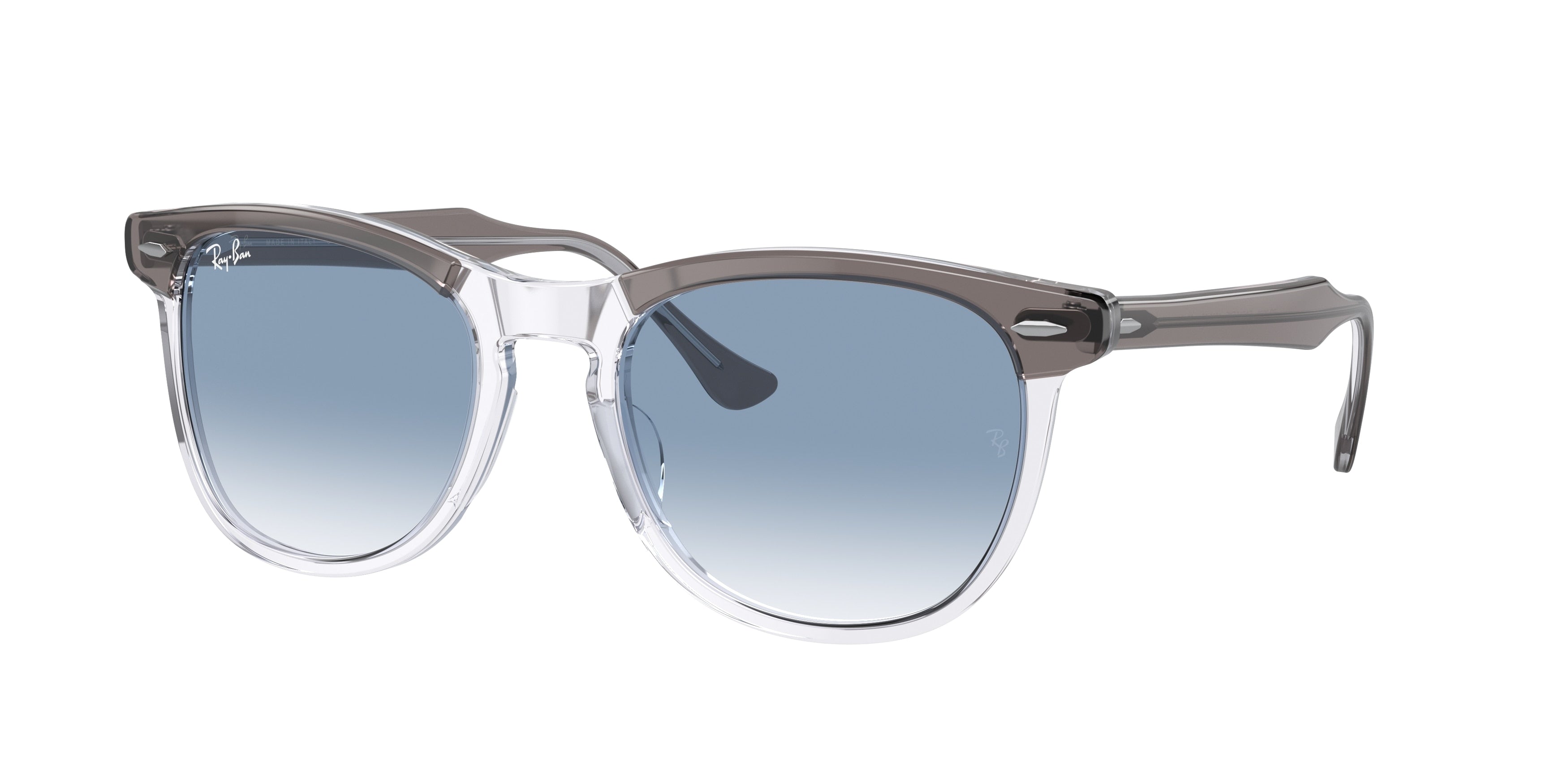 Ray-Ban EAGLEEYE RB2398 Pillow Sunglasses  13553F-Grey On Transparent 56-145-21 - Color Map Grey