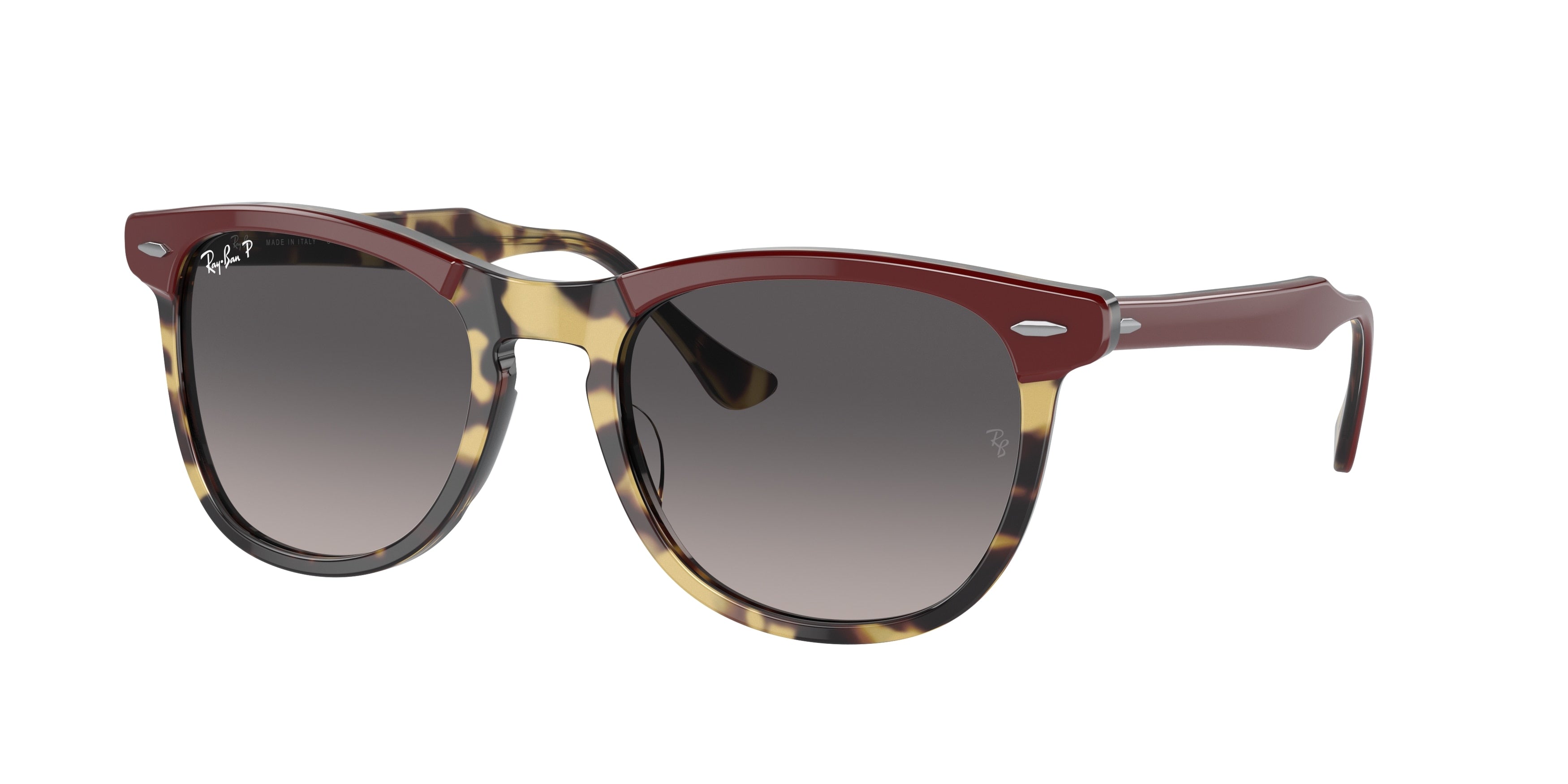 Ray-Ban EAGLEEYE RB2398 Pillow Sunglasses  1377M3-Bordeaux On Yellow Havana 56-145-21 - Color Map Red
