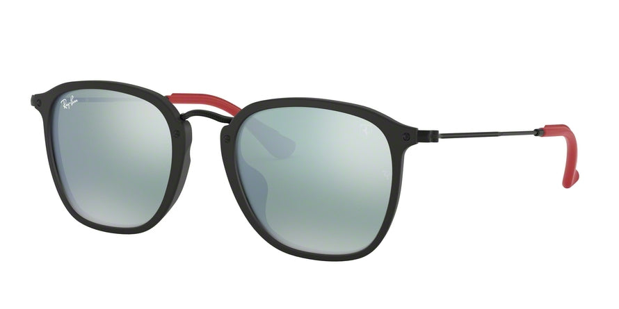 Ray-Ban FERRARI RB2448MF Square Sunglasses  F61430-MATTE BLACK 53-21-150 - Color Map black
