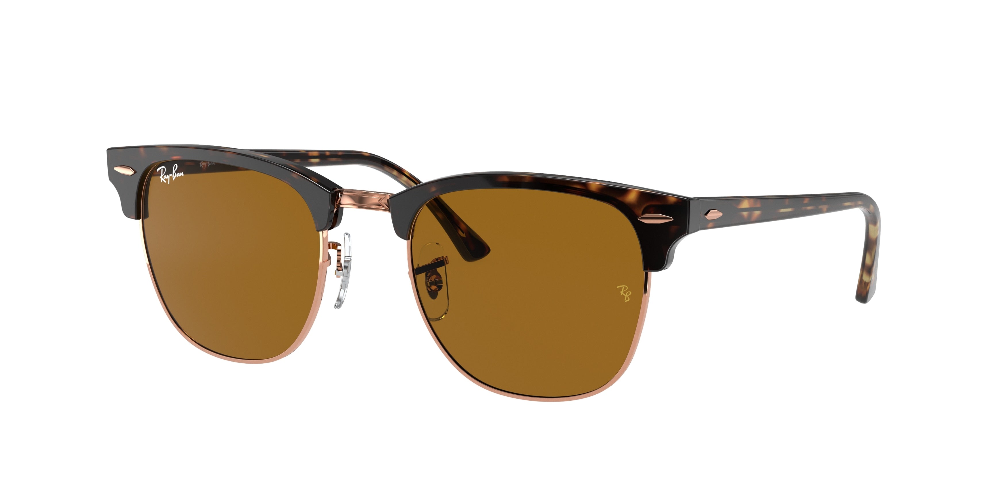 Ray-Ban CLUBMASTER LOW BRIDGE FIT RB3016F Square Sunglasses  130933-Havana 55-145-19 - Color Map Tortoise