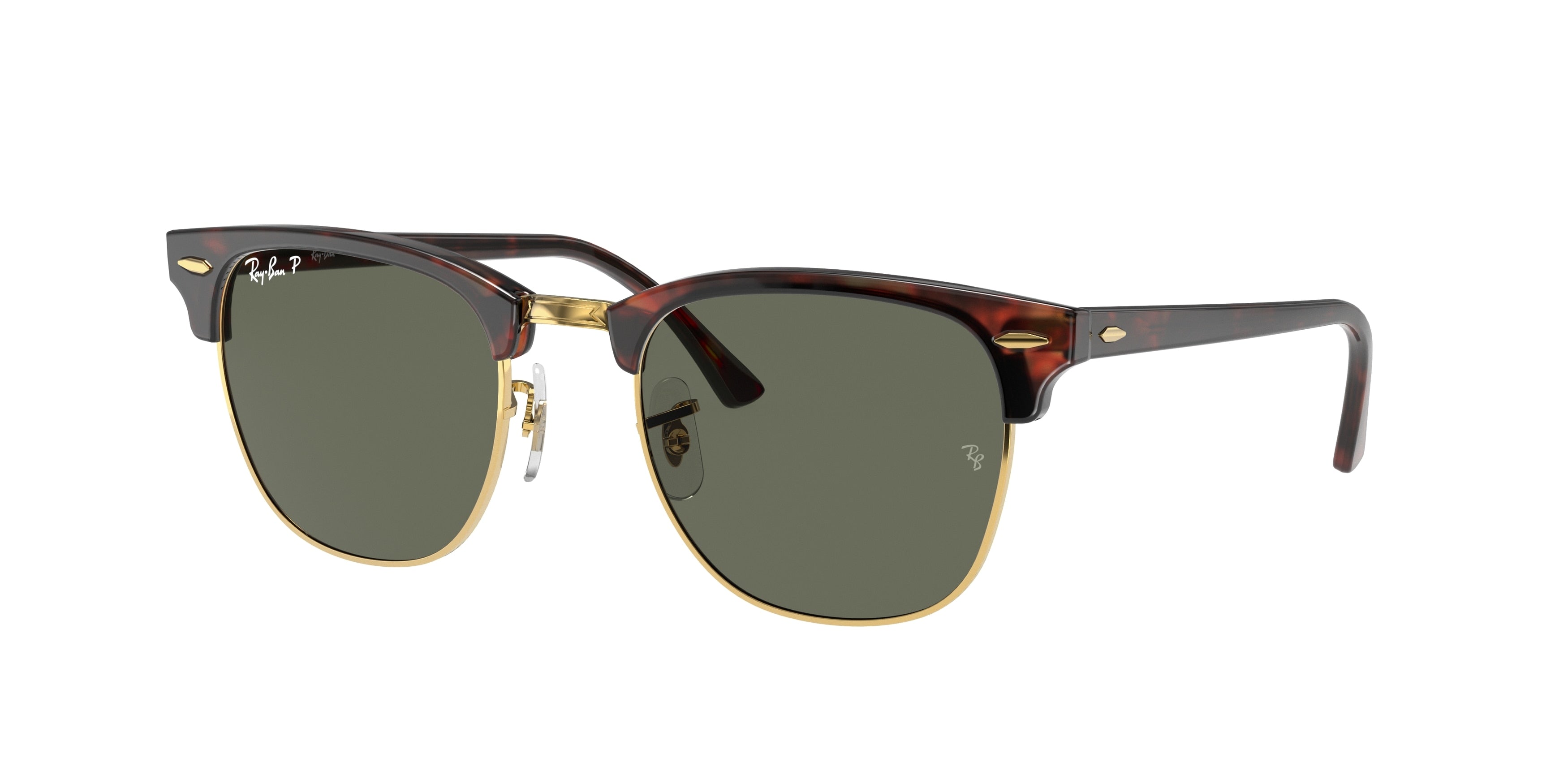 Ray-Ban CLUBMASTER LOW BRIDGE FIT RB3016F Square Sunglasses  990/58-Red Havana 55-145-19 - Color Map Red
