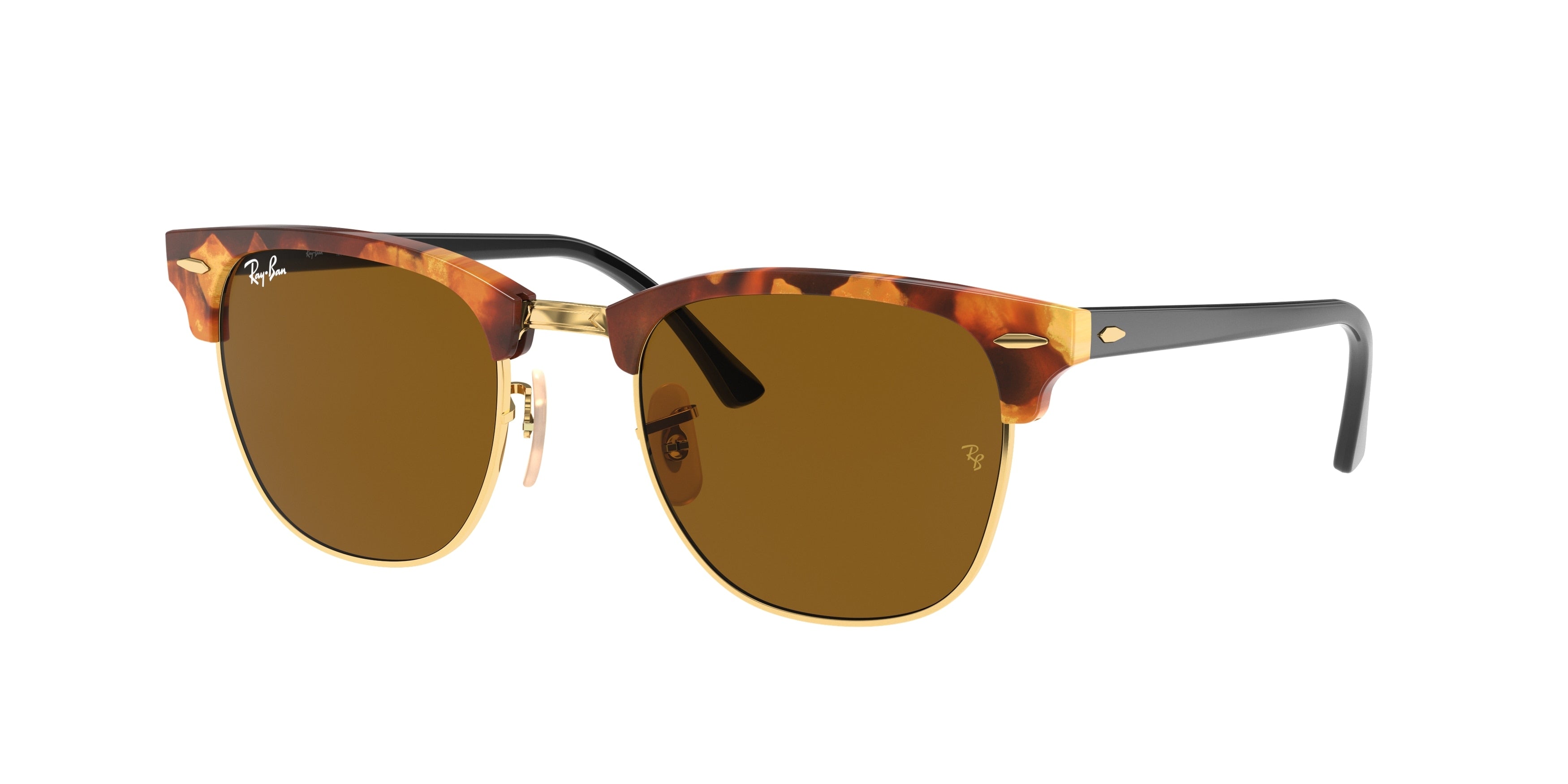 Ray-Ban CLUBMASTER RB3016 Square Sunglasses  1160-Brown Havana 50-145-21 - Color Map Brown