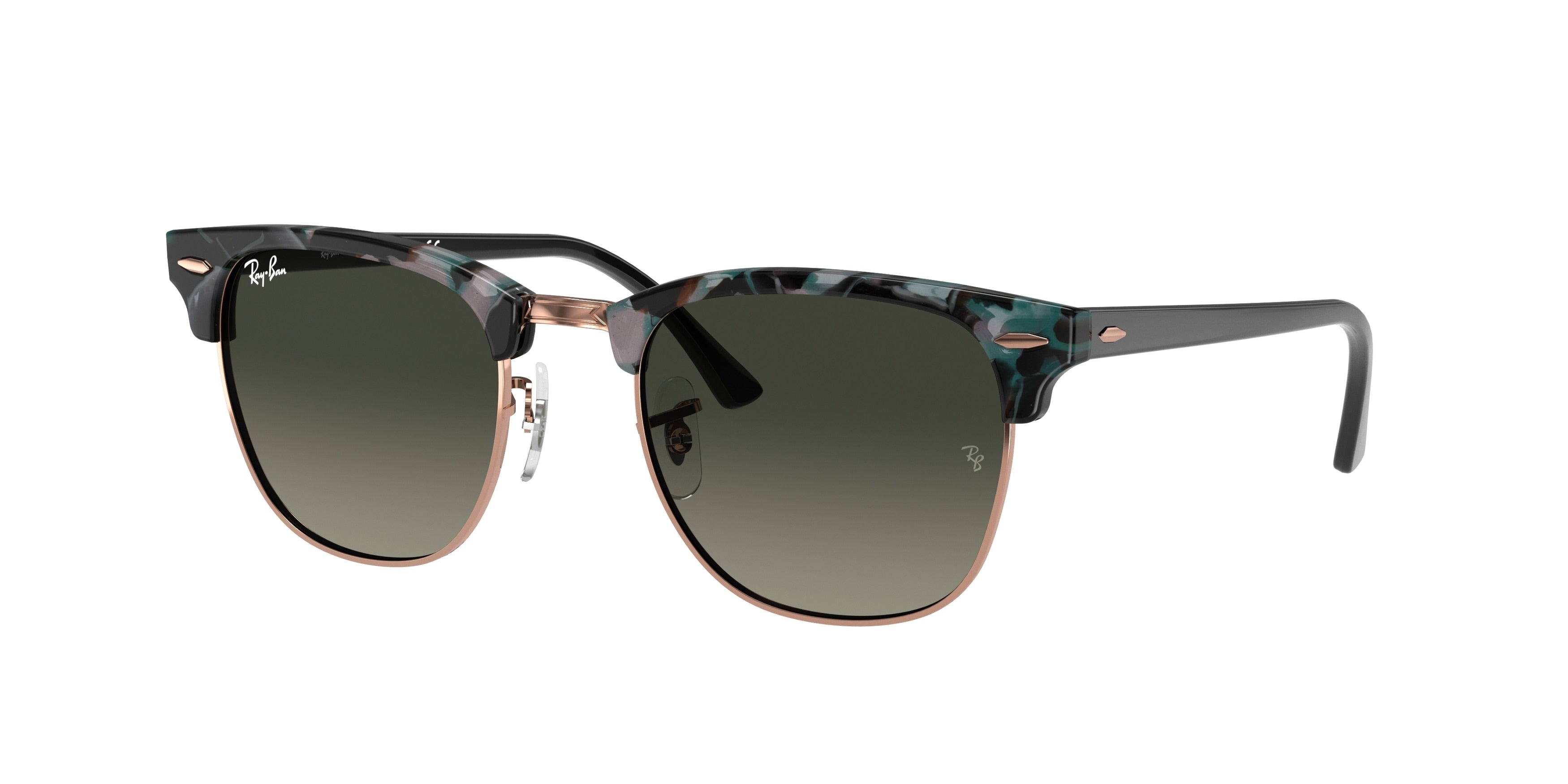 Ray-Ban CLUBMASTER RB3016 Square Sunglasses  125571-Grey Green 50-145-21 - Color Map Grey