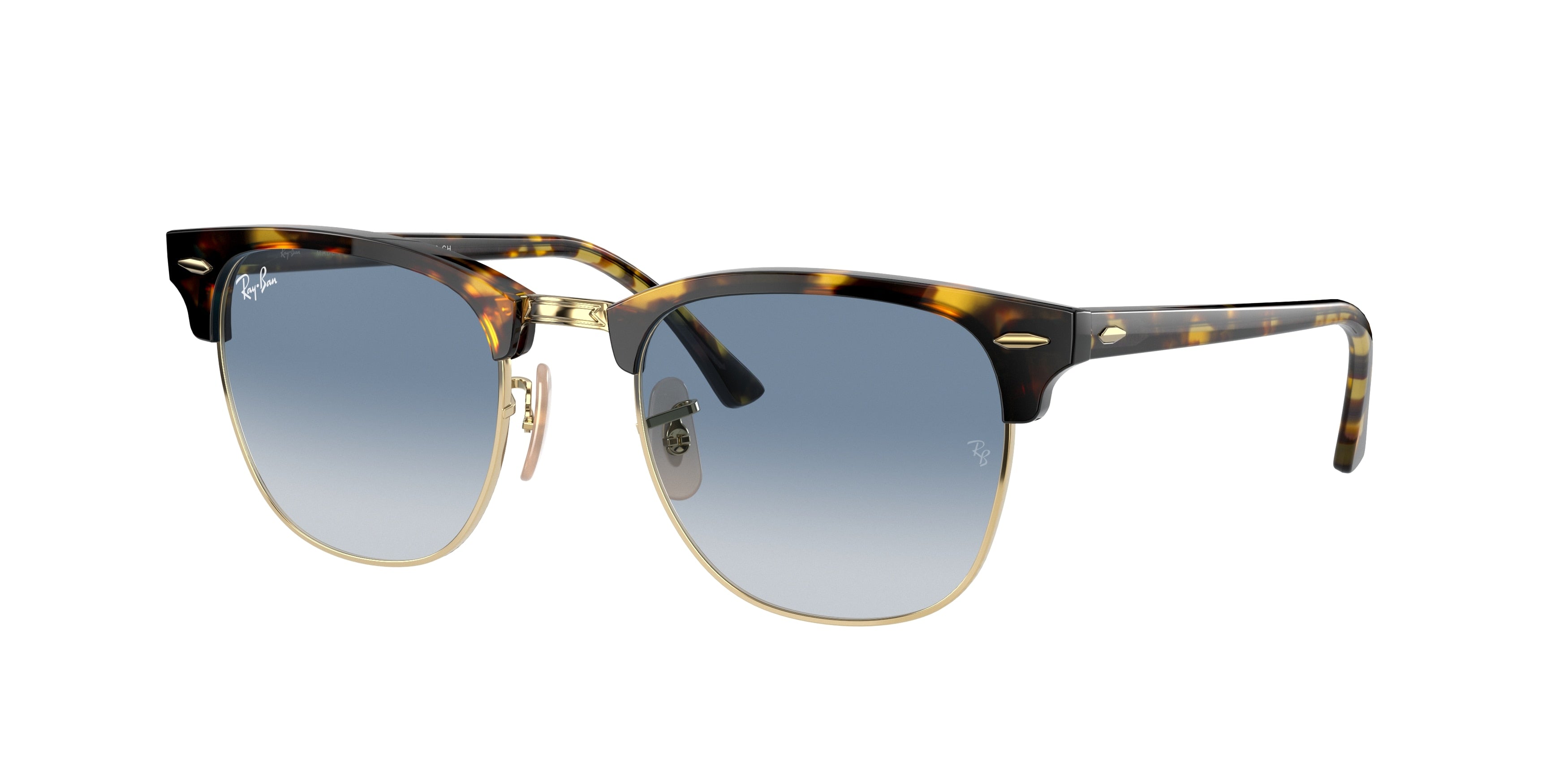 Ray-Ban CLUBMASTER RB3016 Square Sunglasses  13353F-Yellow Havana 49-140-21 - Color Map Yellow