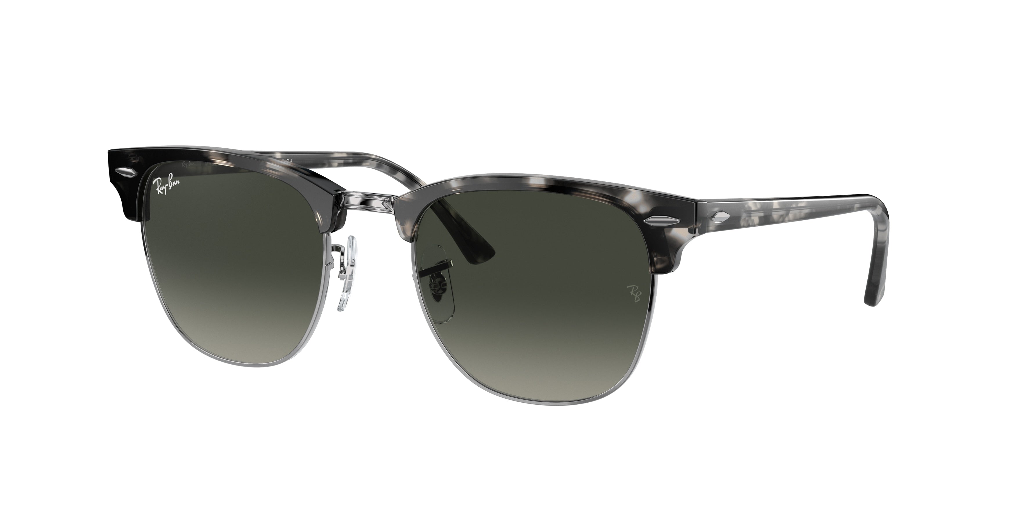 Ray-Ban CLUBMASTER RB3016 Square Sunglasses  133671-Grey Havana 50-145-21 - Color Map Grey
