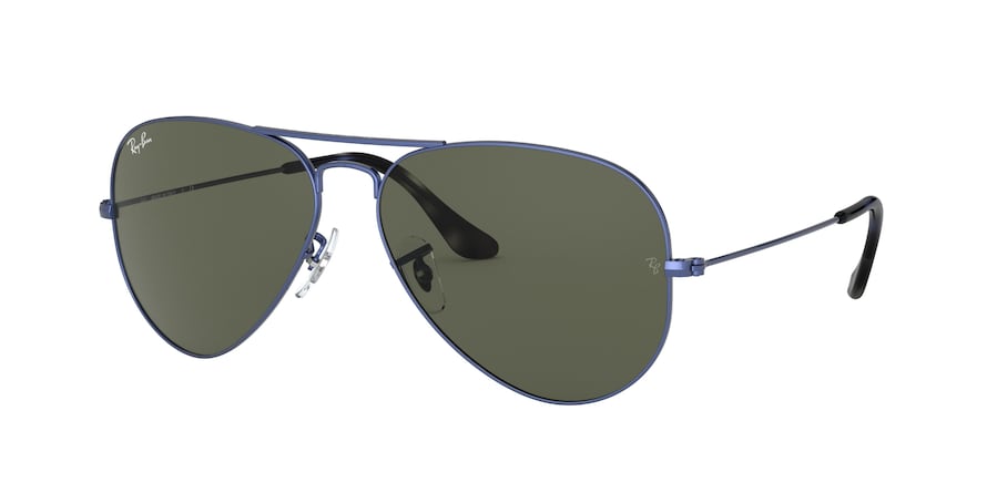 Ray-Ban AVIATOR LARGE METAL RB3025 Pilot Sunglasses  918731-SAND TRASPARENT BLU 62-14-140 - Color Map gold