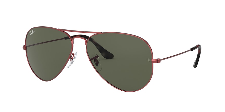 Ray-Ban AVIATOR LARGE METAL RB3025 Pilot Sunglasses  918831-SAND TRASPARENT RED 62-14-140 - Color Map gold