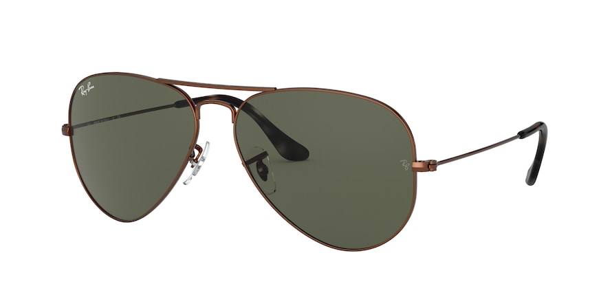 Ray-Ban AVIATOR LARGE METAL RB3025 Pilot Sunglasses  918931-SAND TRASPARENT BROWN 62-14-140 - Color Map gold