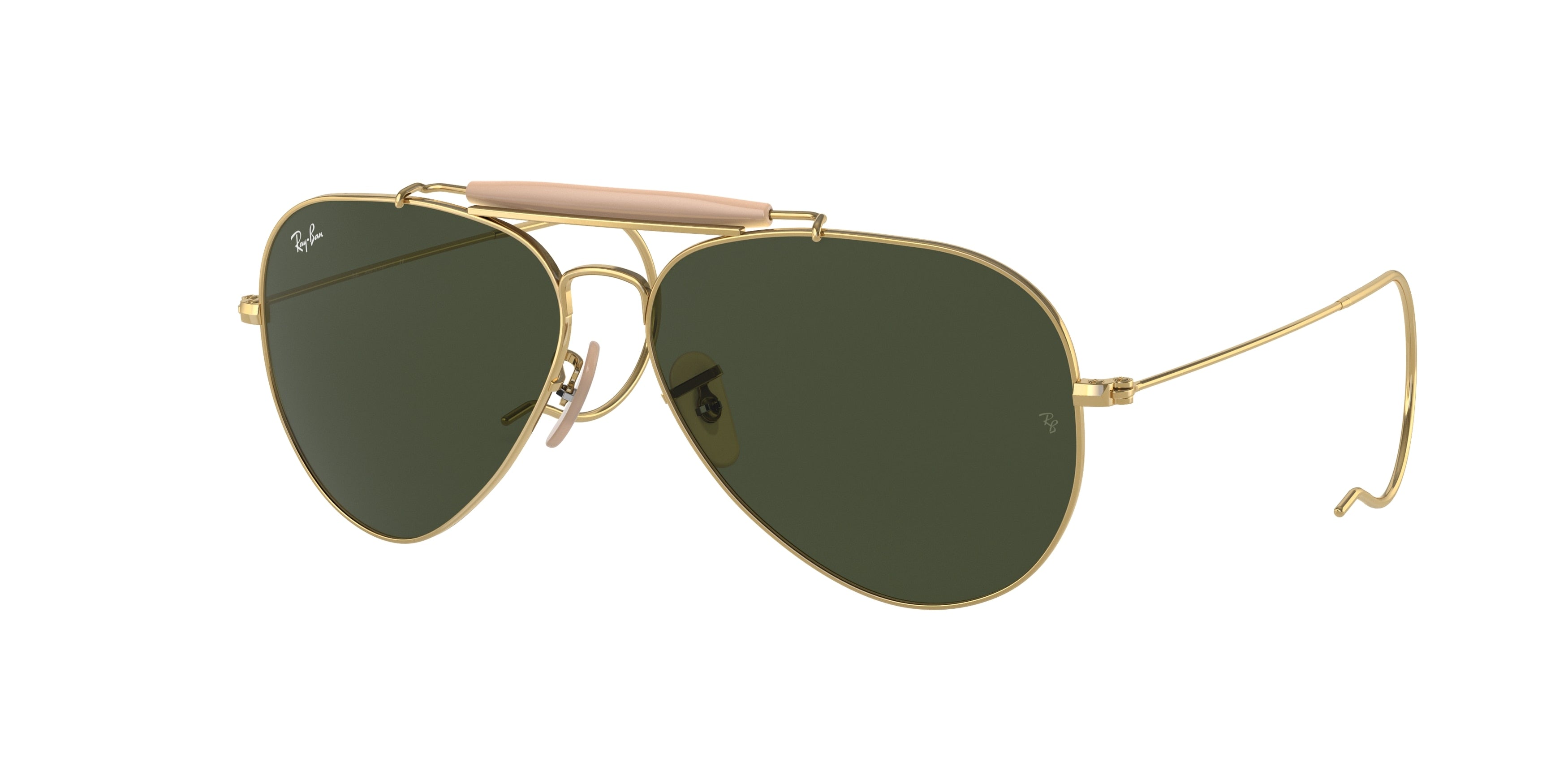 Ray-Ban OUTDOORSMAN I RB3030 Pilot Sunglasses  L0216-Gold 57-160-14 - Color Map Gold